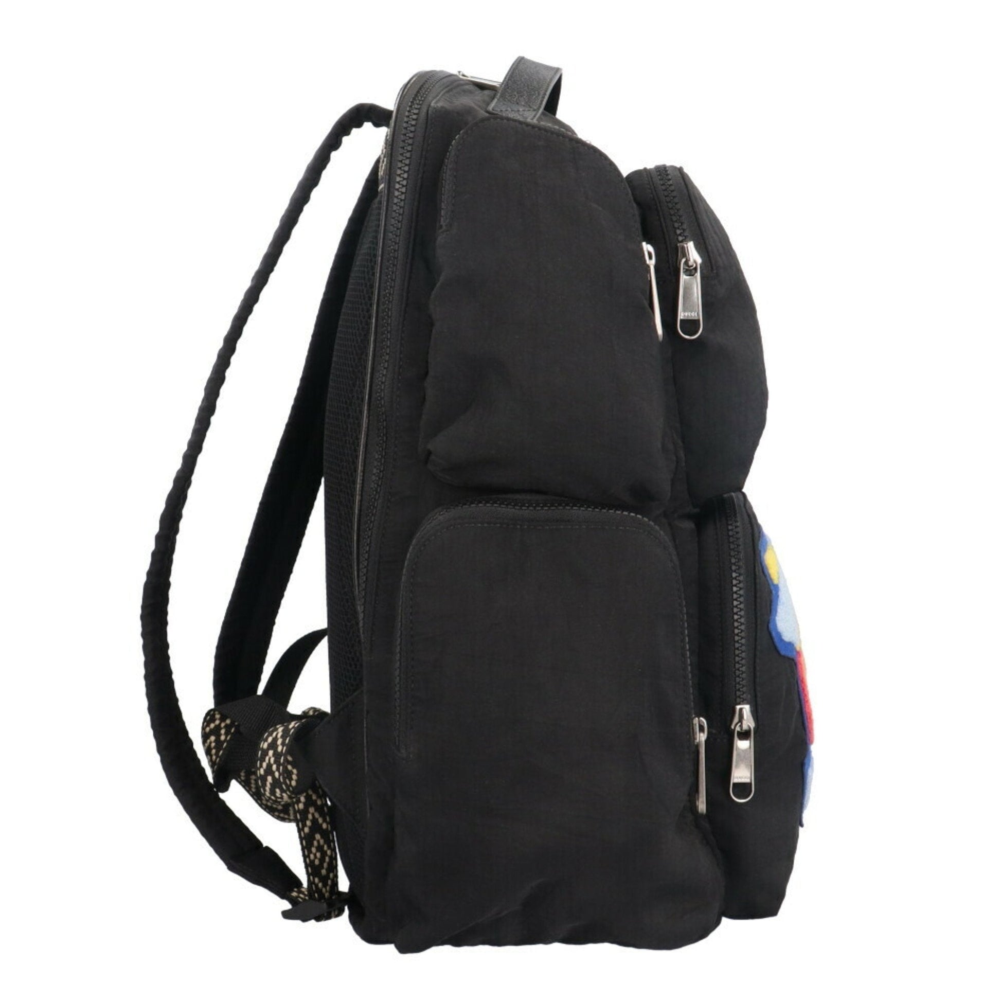 Gucci Black Multi-Color Nylon Backpack