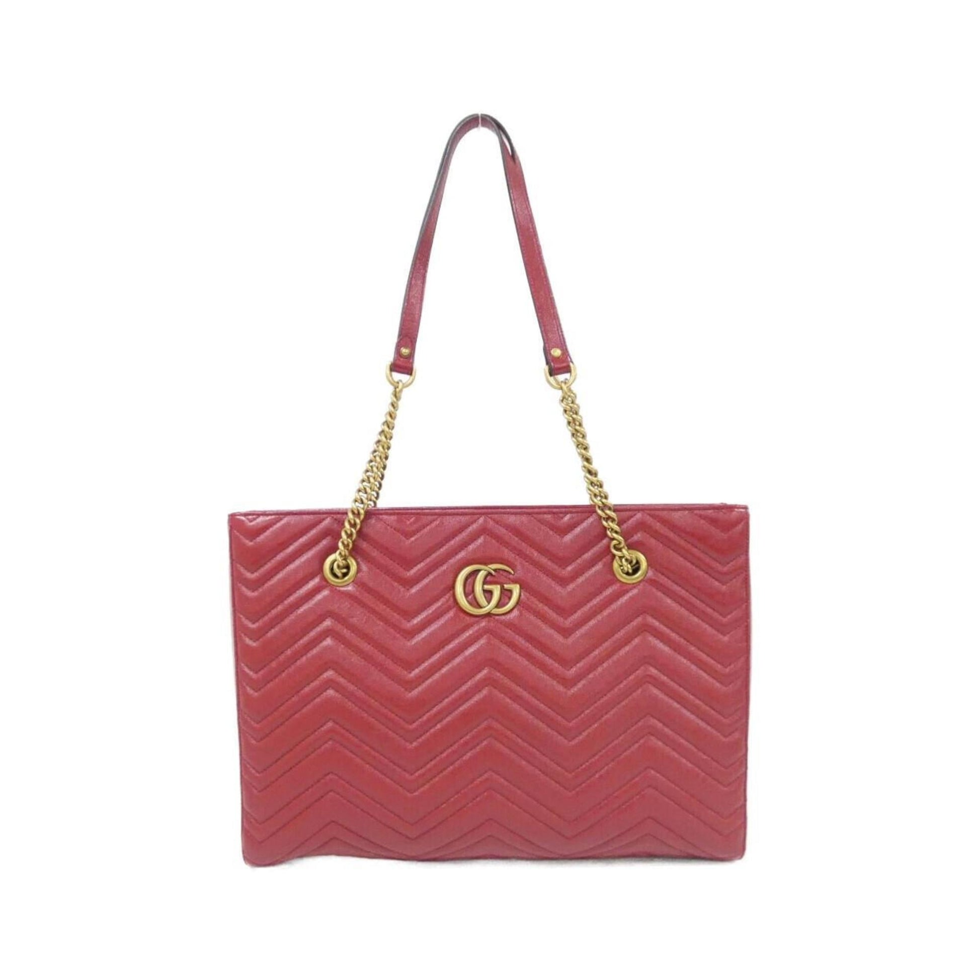 Gucci Red Color Leather Shoulder Bag