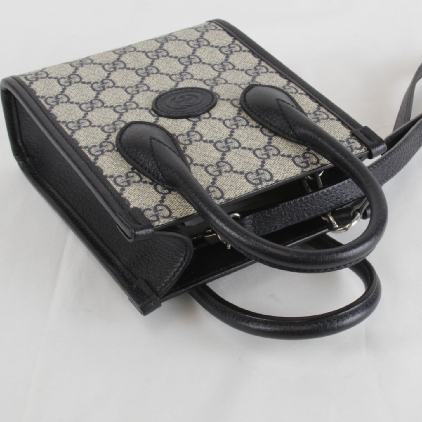 Gucci Black Leather Tote Bag