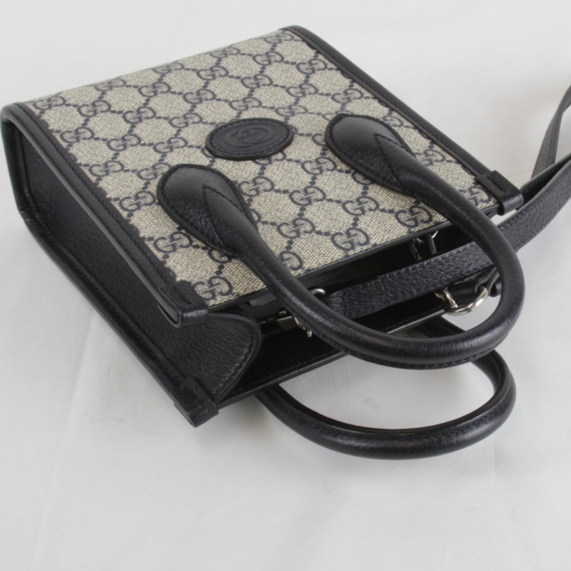 Gucci Black Leather Tote Bag
