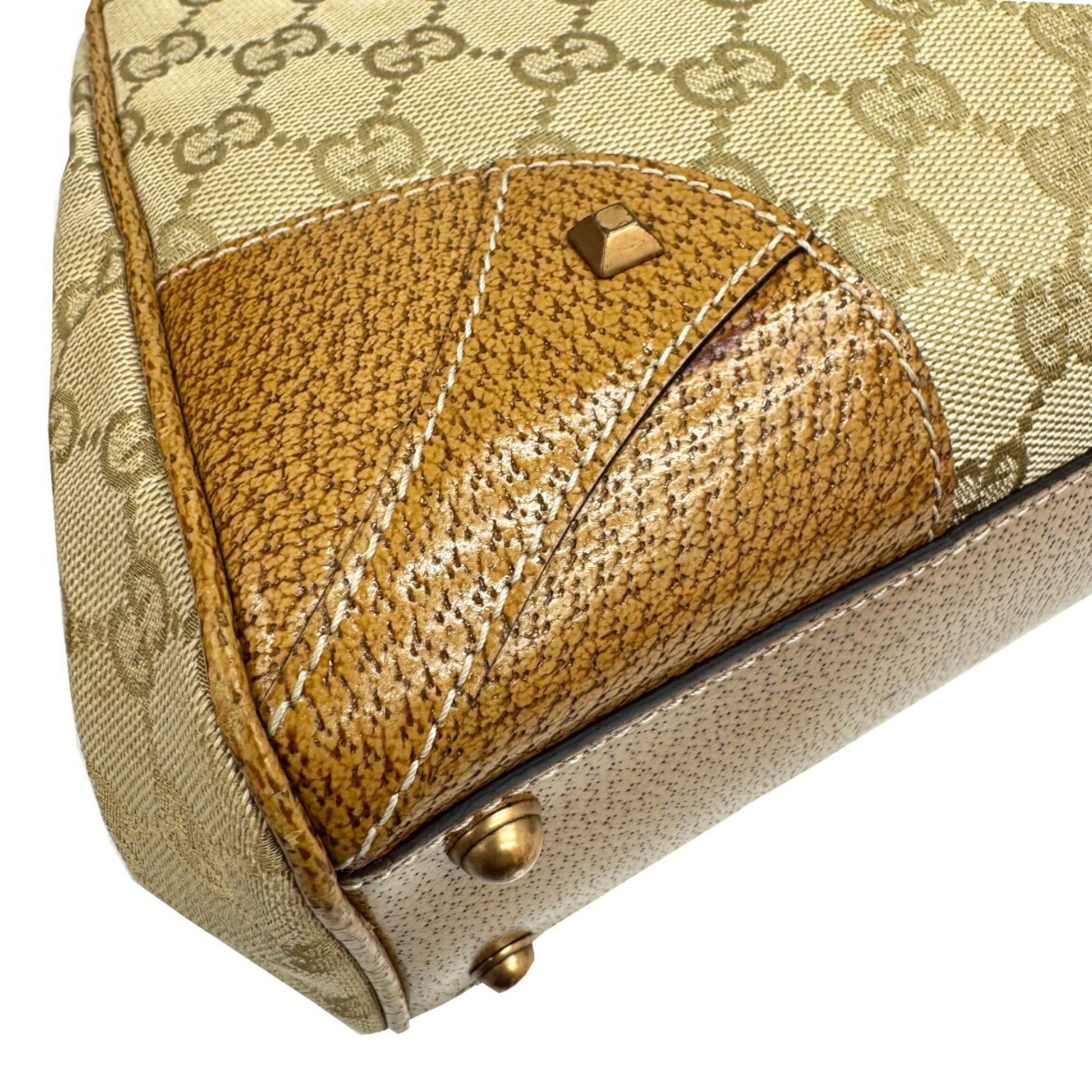 Gucci New Jackie Beige Gg Canvas Handbag