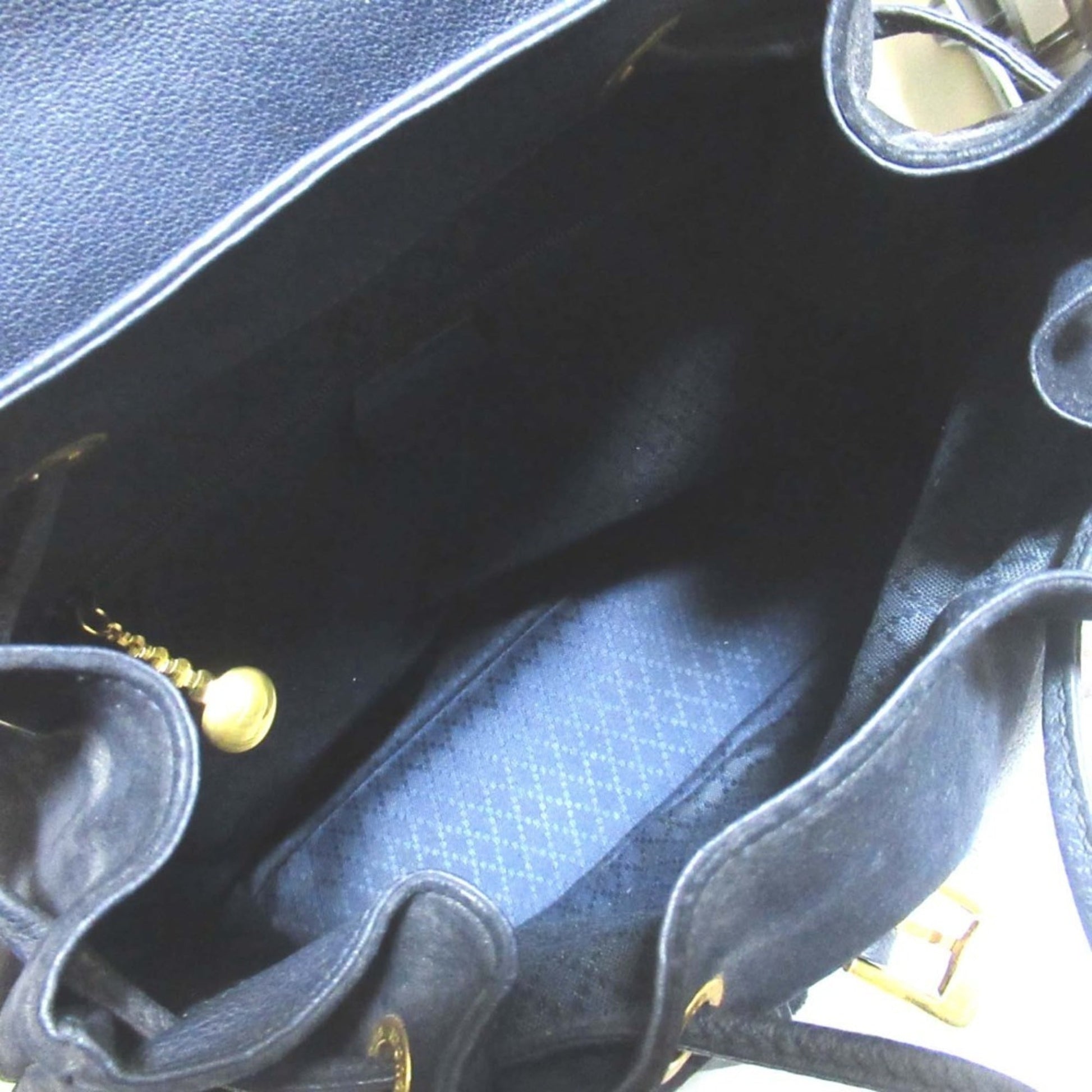 Gucci Navy Suede Leather Backpack