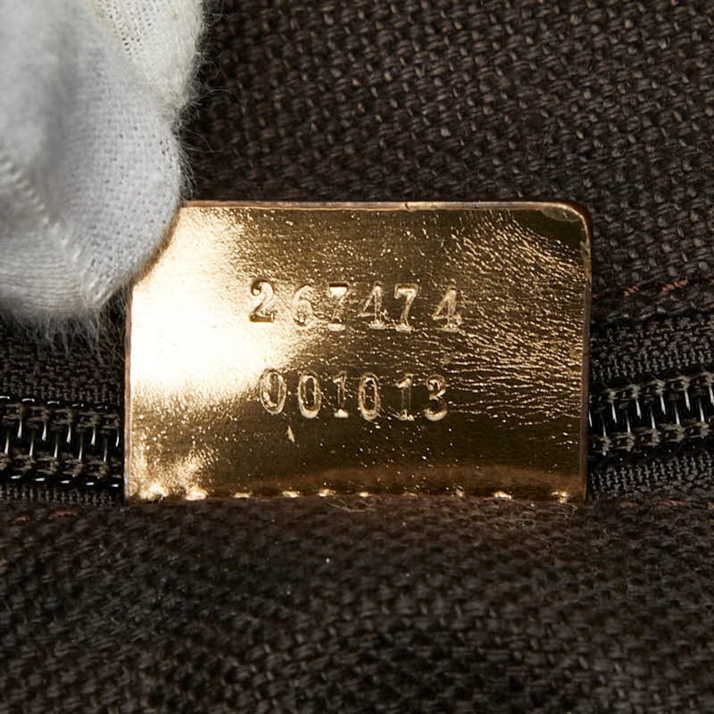 Gucci Beige Gold Canvas Leather Handbag Tote Bag