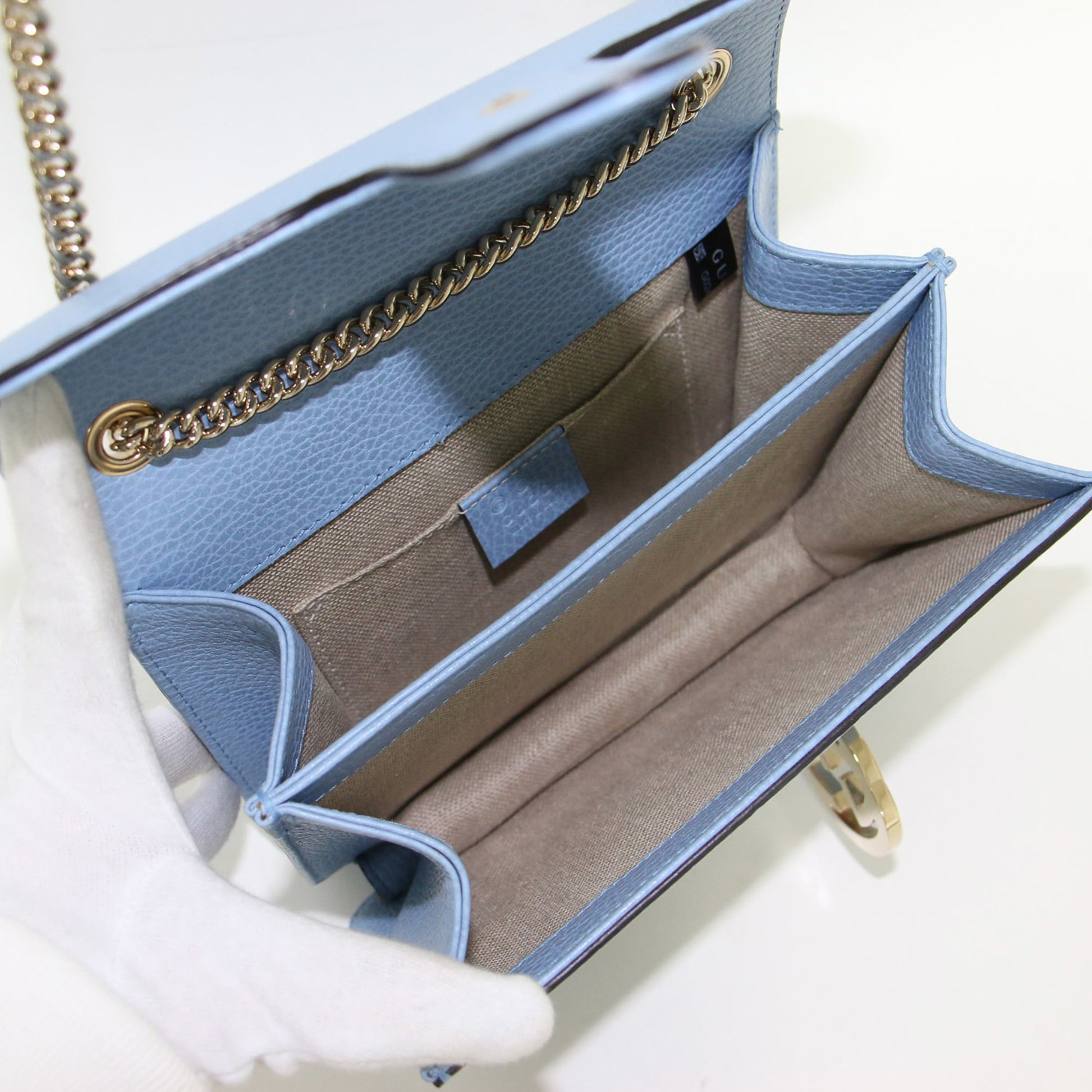 Gucci Blue Leather Shoulder Bag