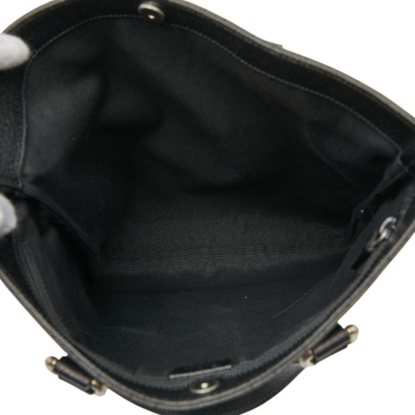 Gucci Black Canvas Leather Shoulder Bag Tote Bag