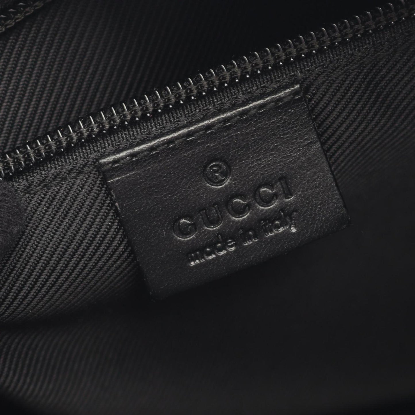 Gucci Black Canvas Leather Shoulder Bag