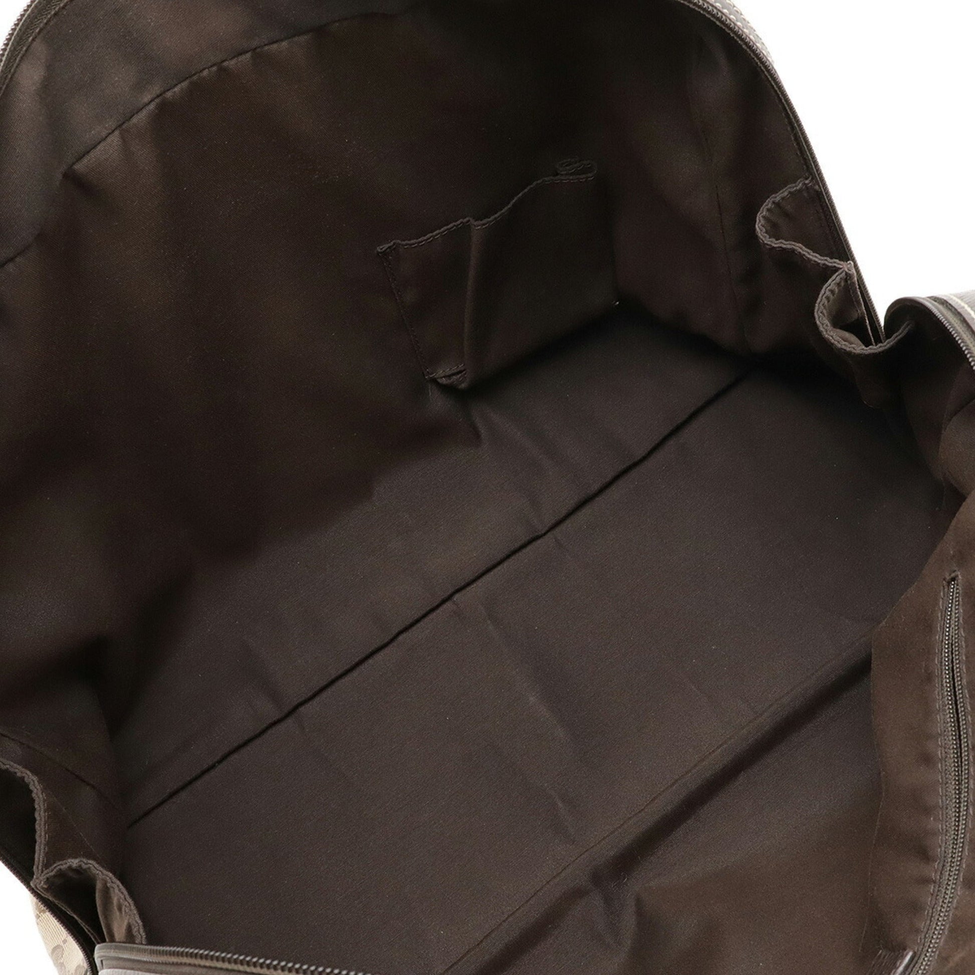 Gucci Beige Brown Dark Brown Green Khaki Red Color Coated Canvas Leather Boston Bag Handbag
