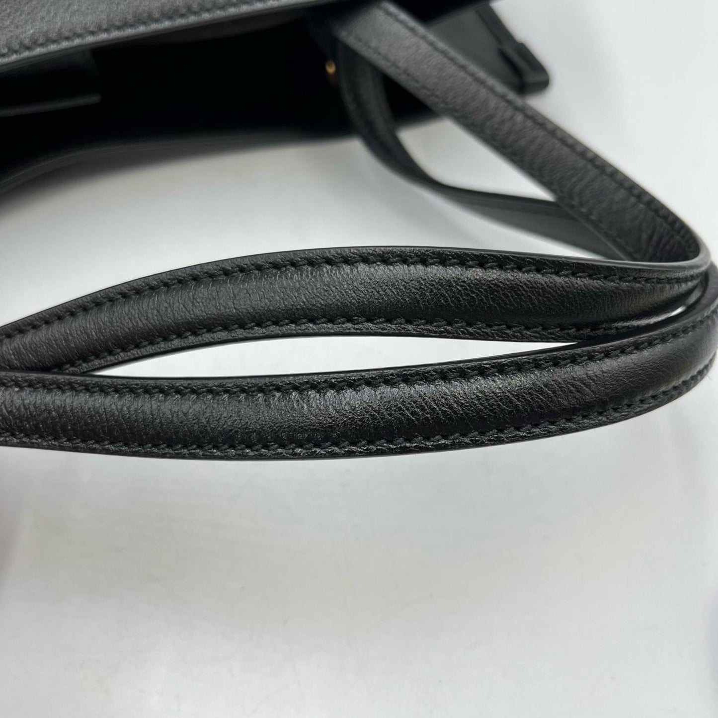 Gucci Black Leather Tote Bag