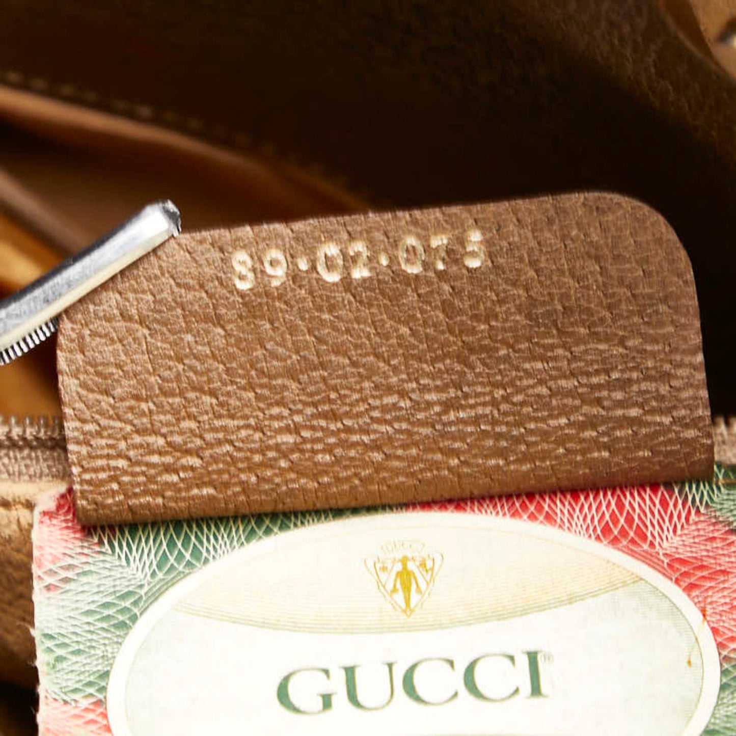 Gucci Beige Brown Pvc Leather Clutch Bag