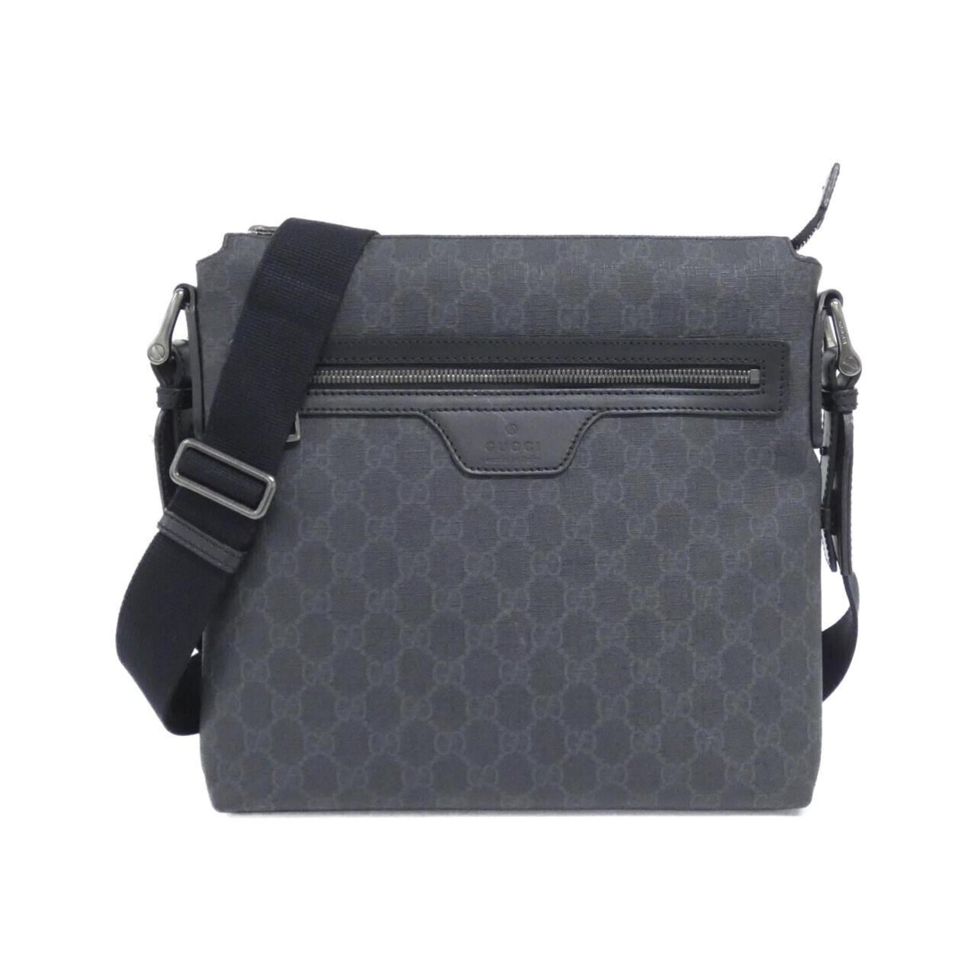 Gucci Black Gray Gg Supreme Shoulder Bag