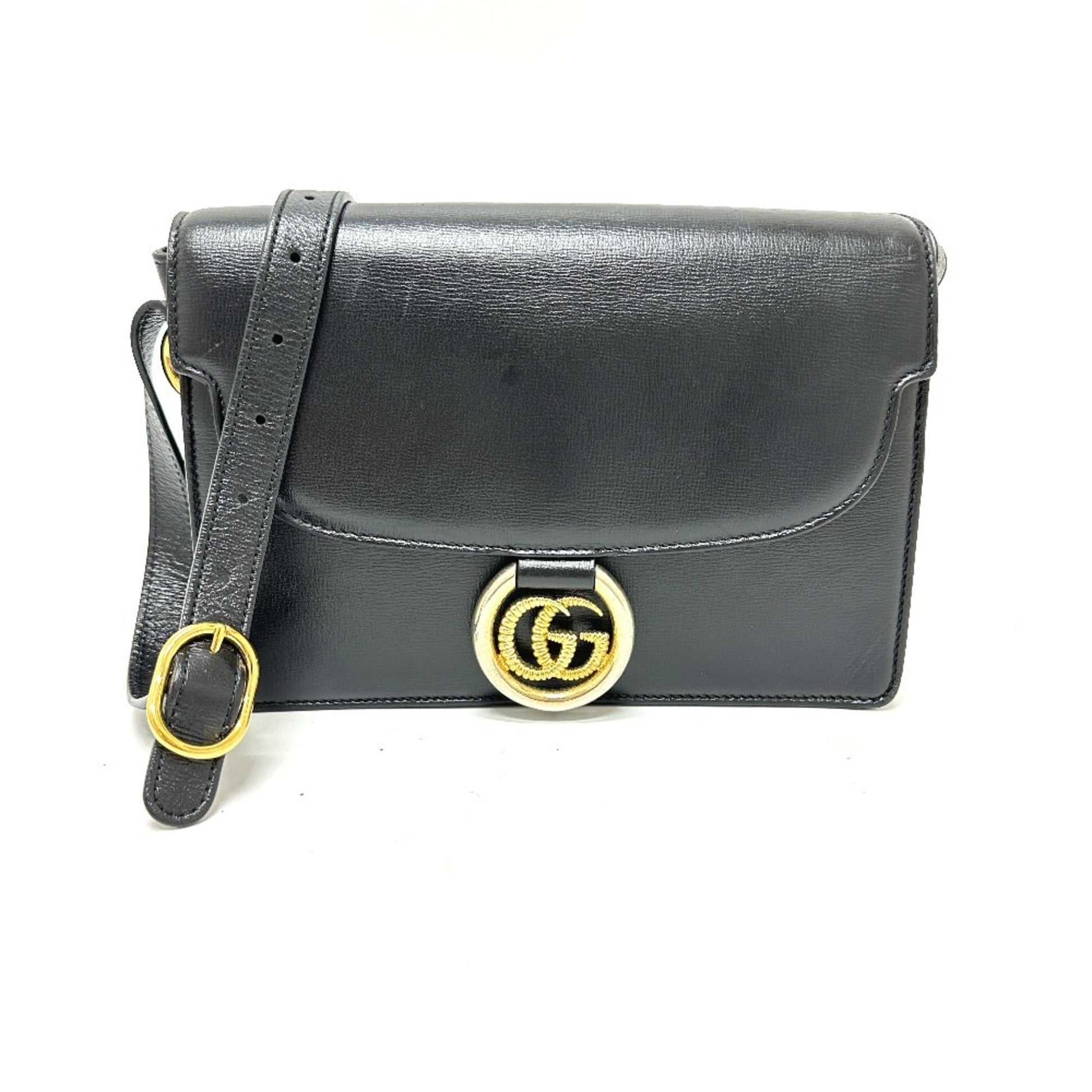 Gucci Black Leather Shoulder Bag