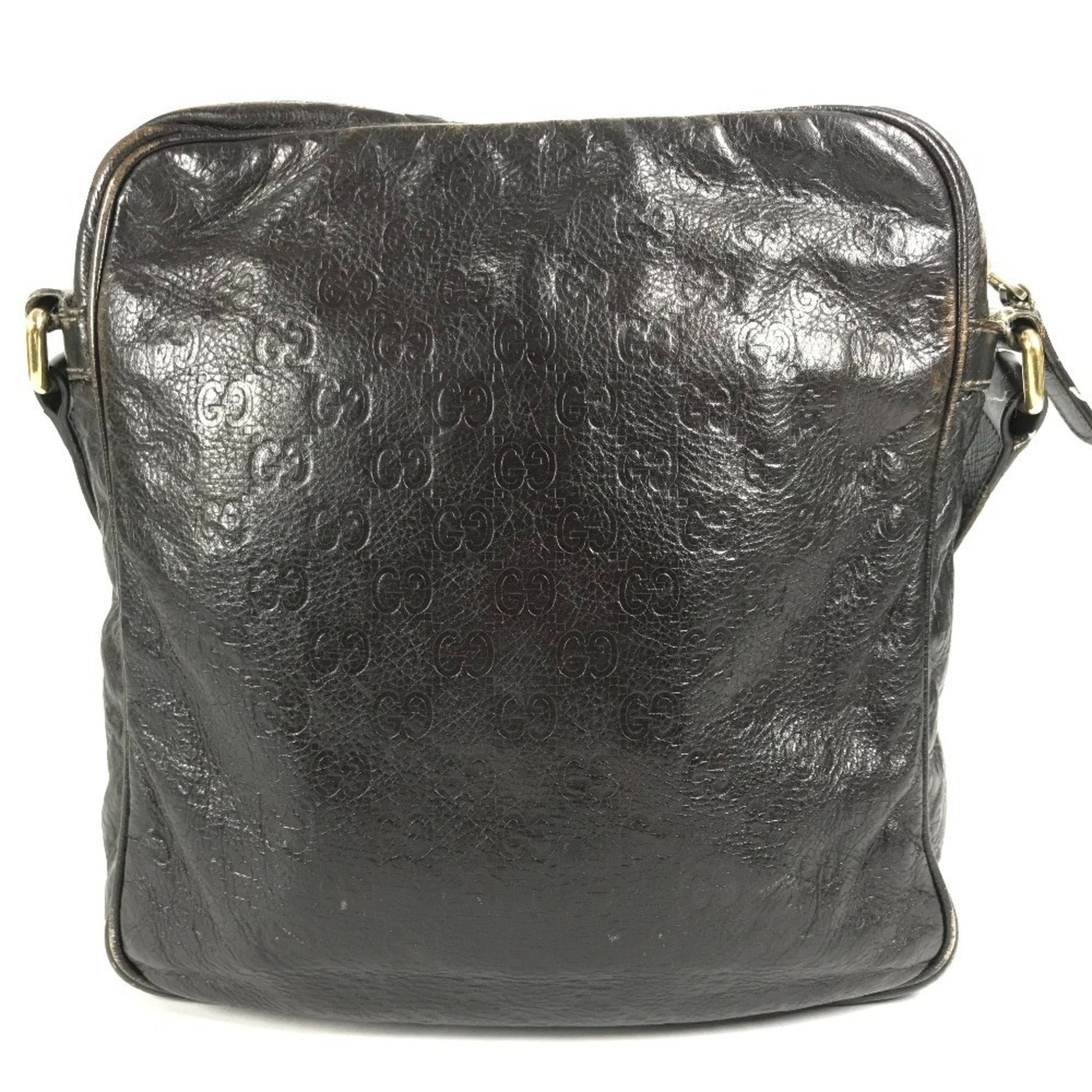 Gucci Brown Leather Pochette Shoulder Bag