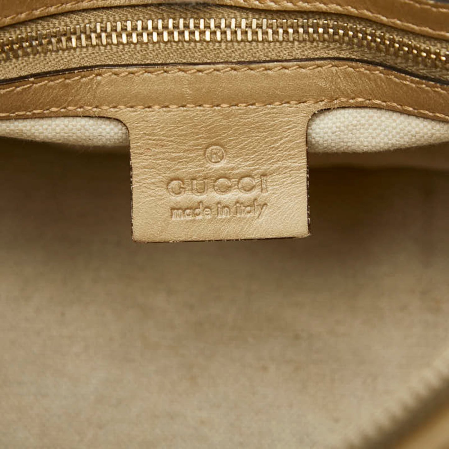 Gucci Gold Pvc Leather Handbag