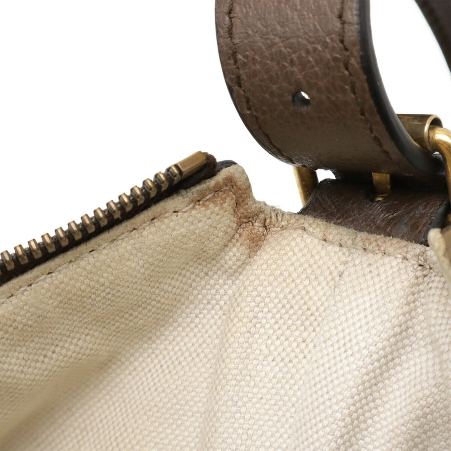 Gucci Beige Brown Green Red Color Gg Supreme Leather Shoulder Bag