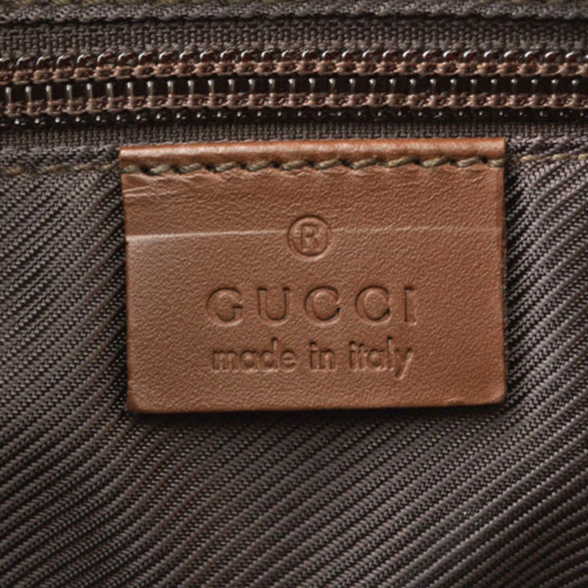 Gucci Brown Gg Beige Gg Canvas Tote Bag