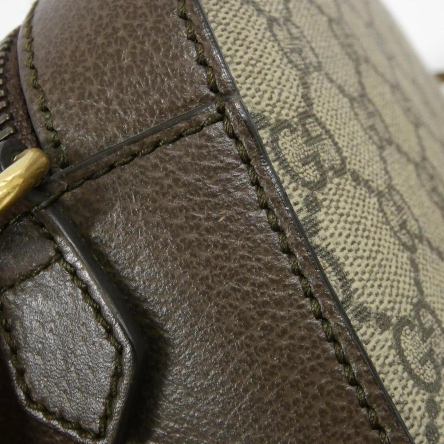 Gucci Beige Brown Gg Supreme Leather Shoulder Bag