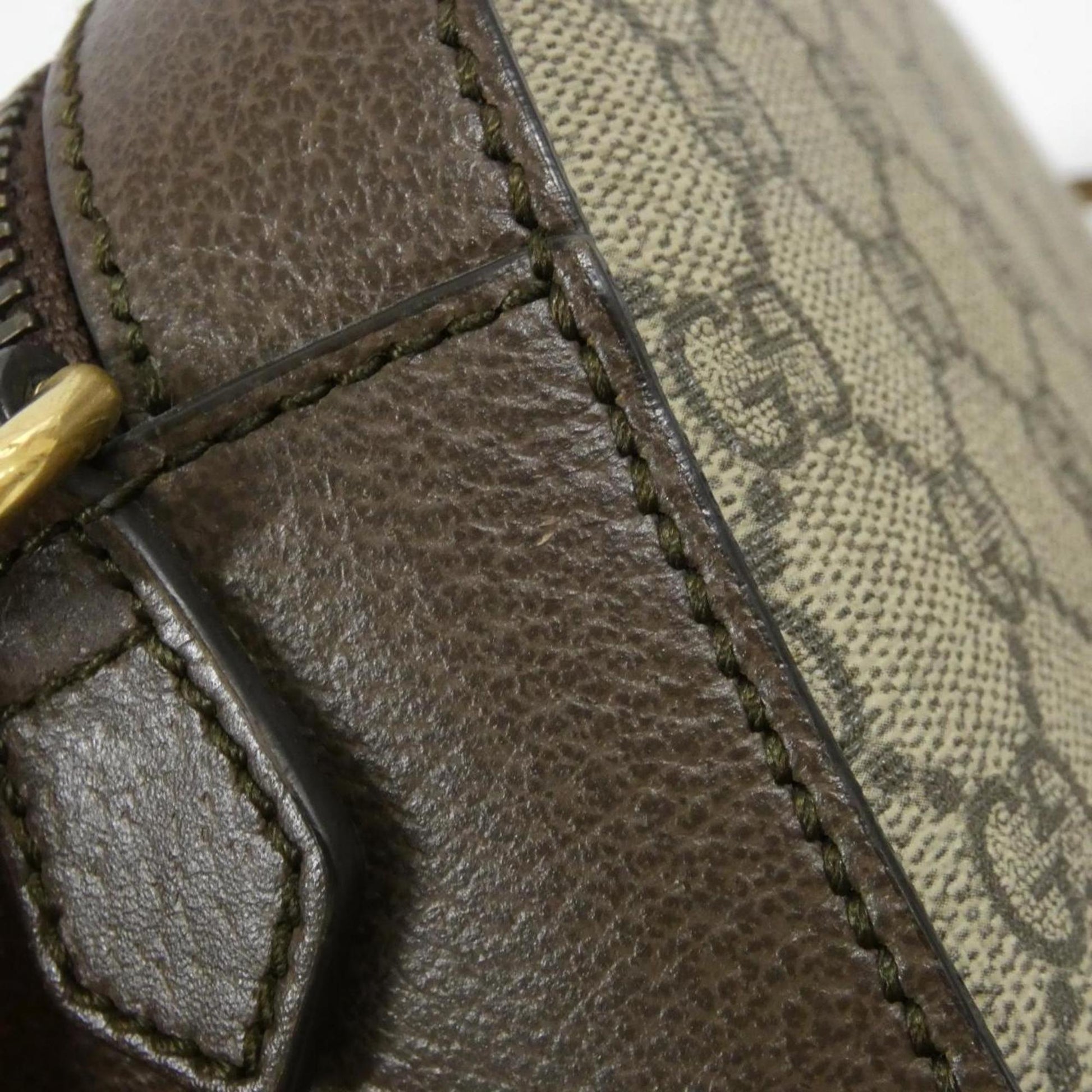 Gucci Beige Brown Gg Supreme Leather Shoulder Bag