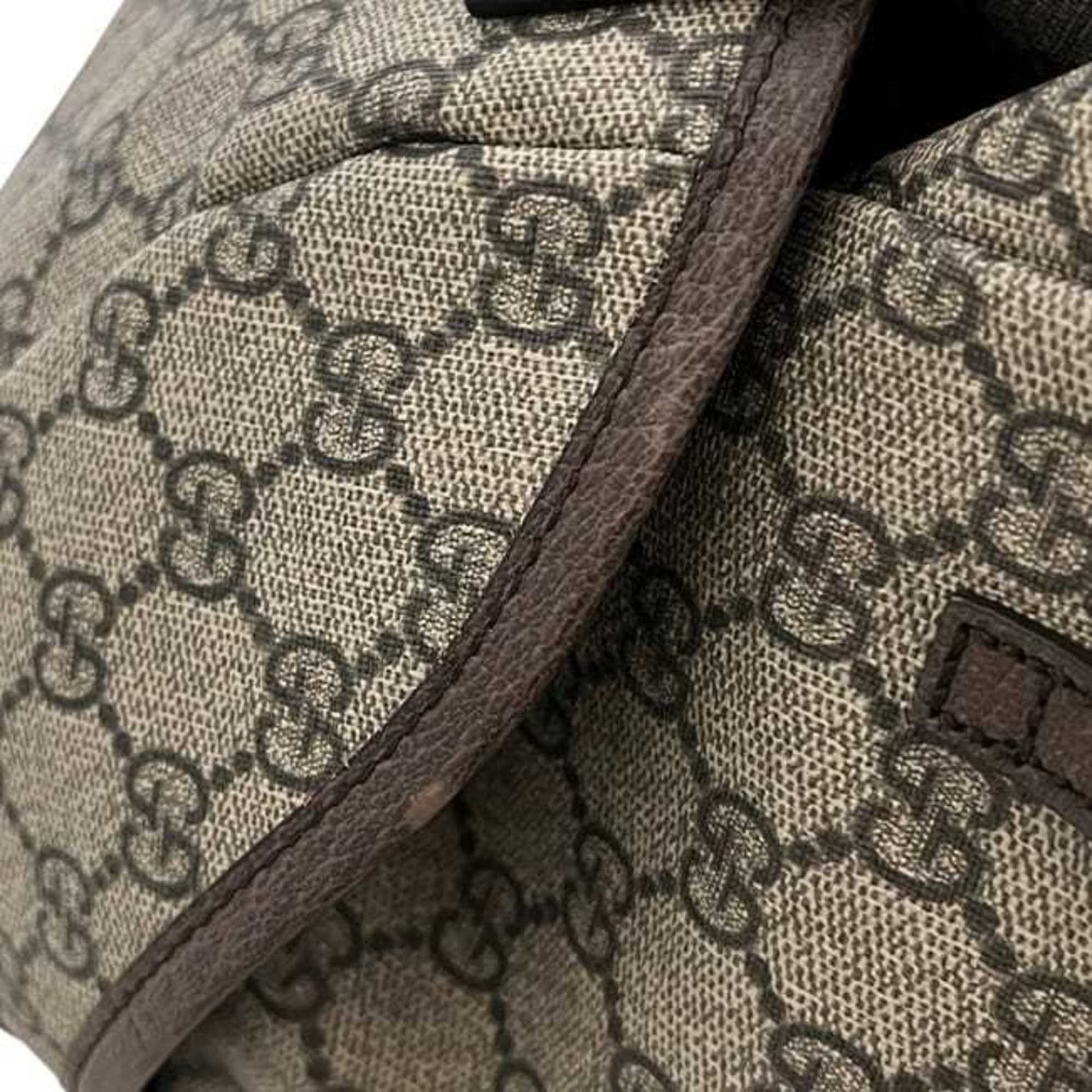 Gucci Sherry Line Beige Brown Gg Supreme Backpack