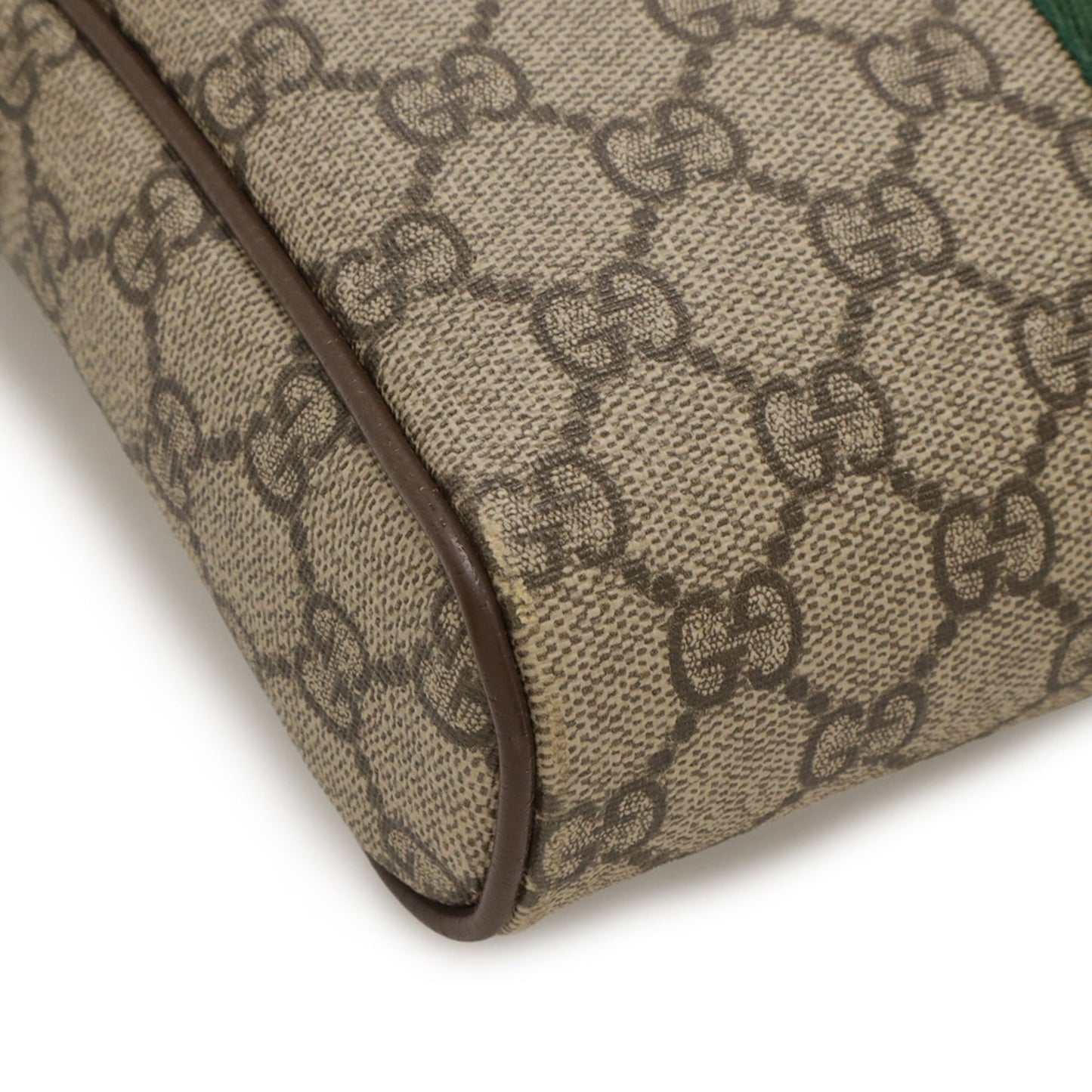 Gucci Beige Brown Gg Supreme Canvas Leather Pvc Coated Canvas Shoulder Bag