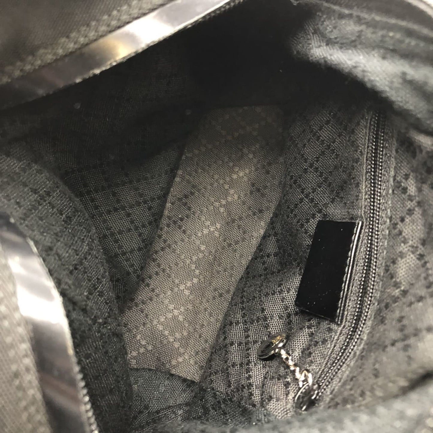 Gucci Black Canvas Leather Handbag Shoulder Bag