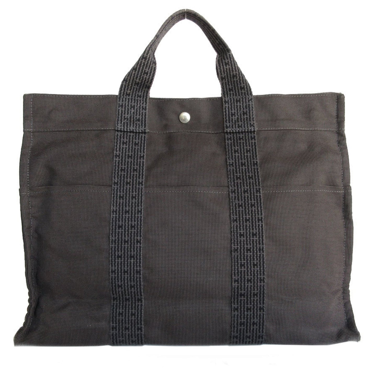 Hermes Dark Handbag Tote Bag Canvas Gray Handbag Tote Bag
