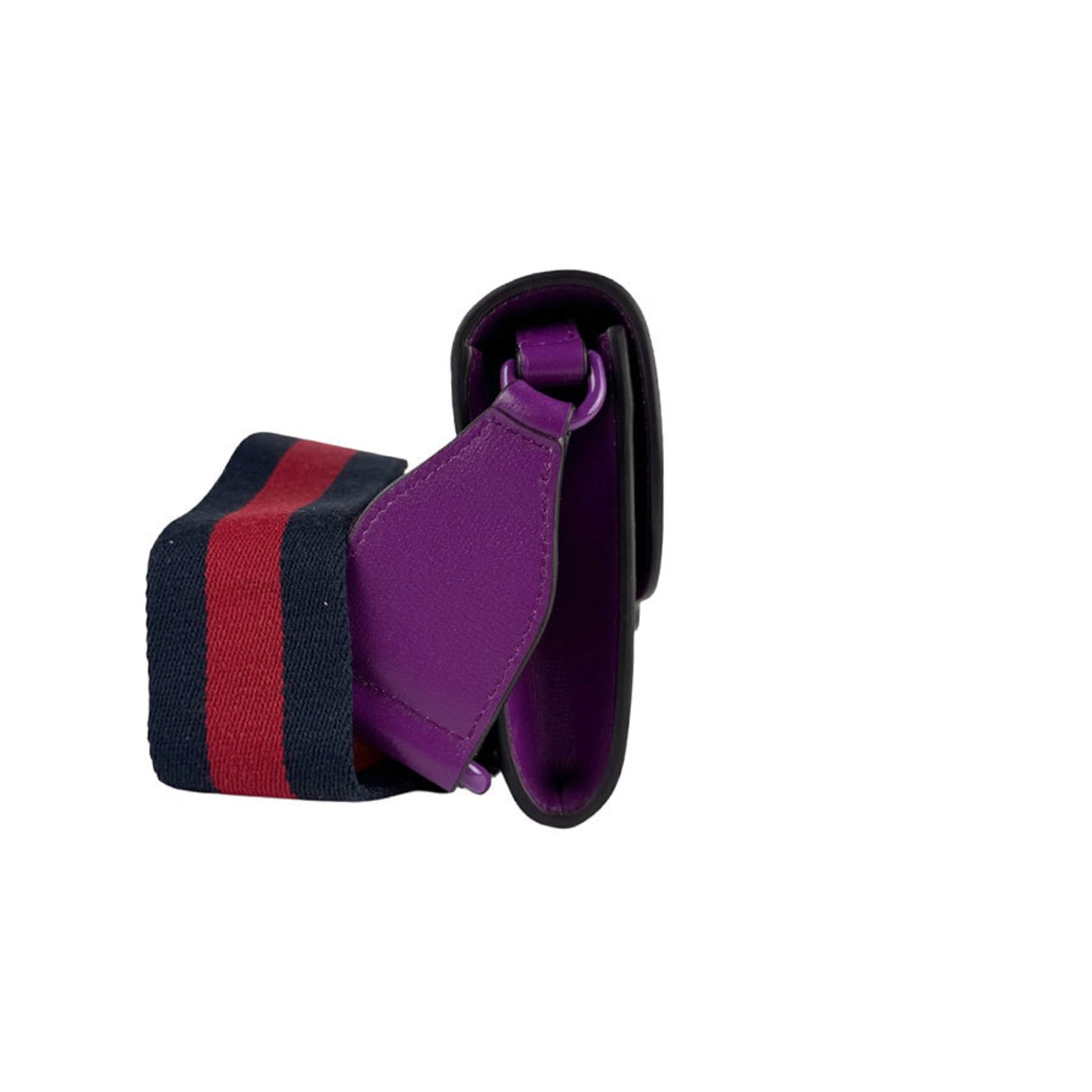 Gucci Purple Leather Shoulder Bag