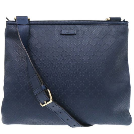 Gucci Navy Leather Shoulder Bag