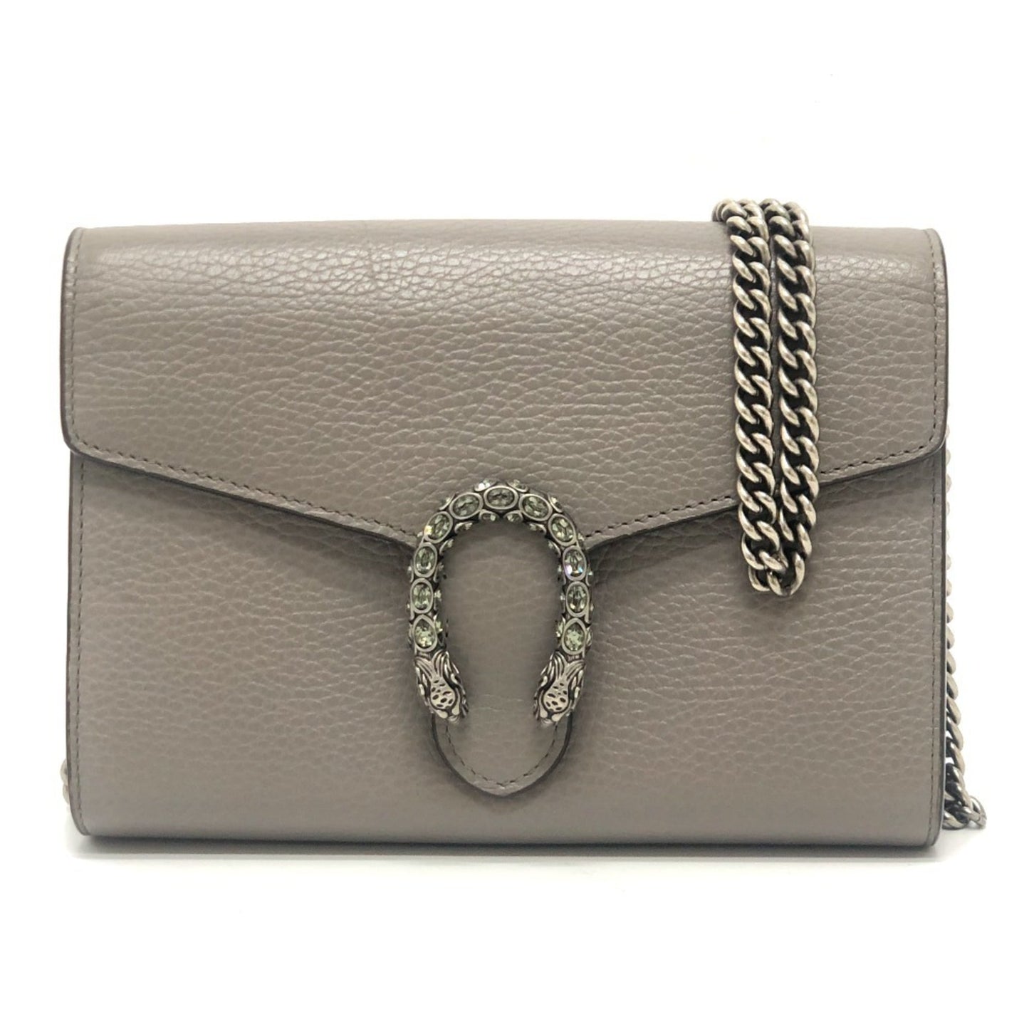 Gucci Gray Leather Shoulder Bag