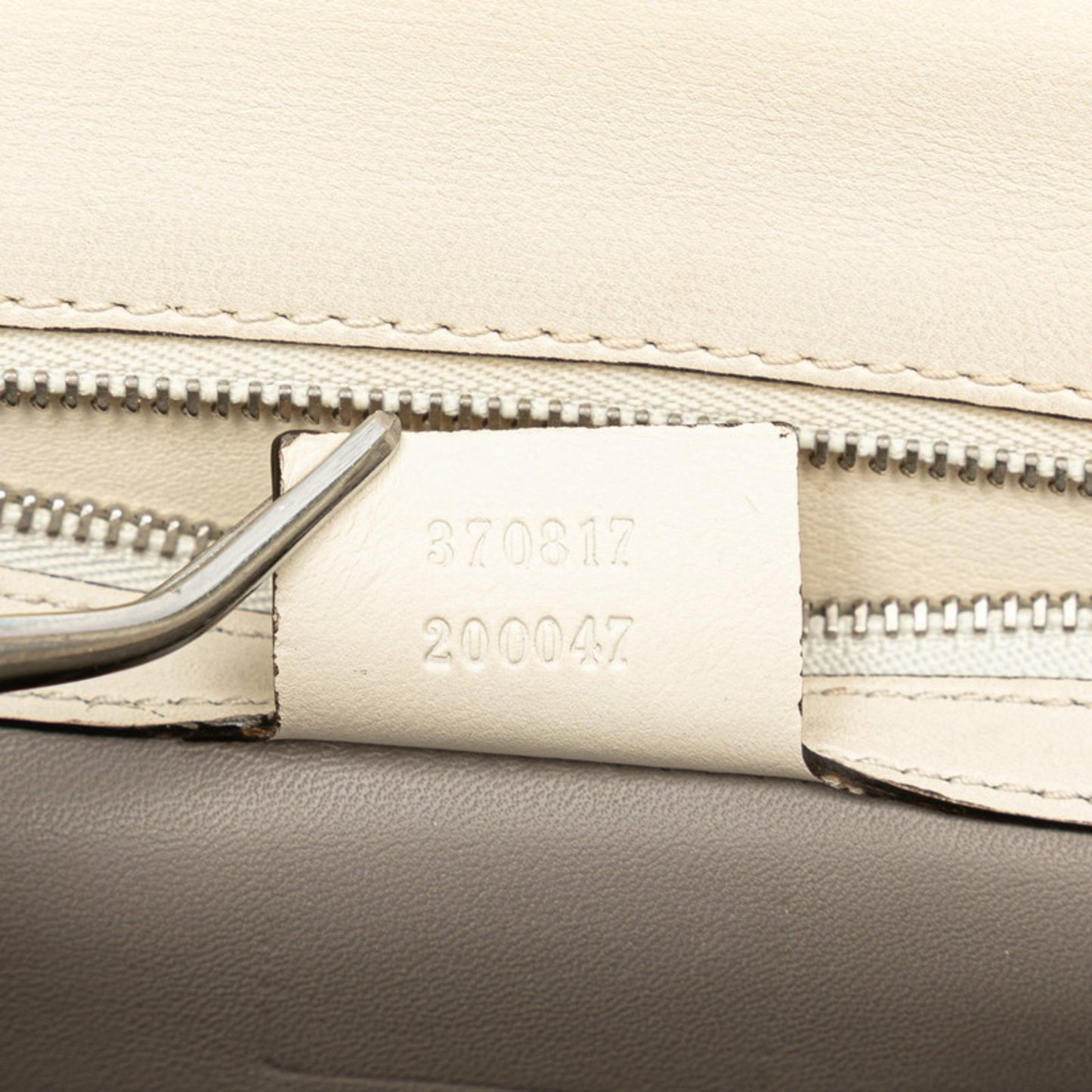 Gucci Gray White Leather Shoulder Bag