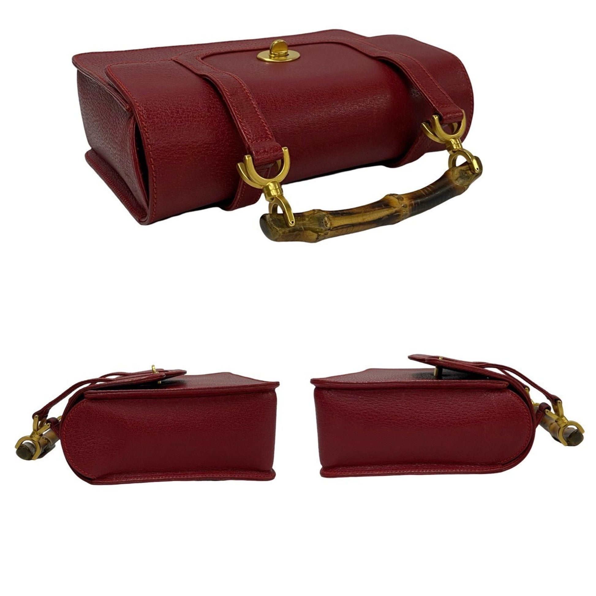 Gucci Red Color Leather Shoulder Bag