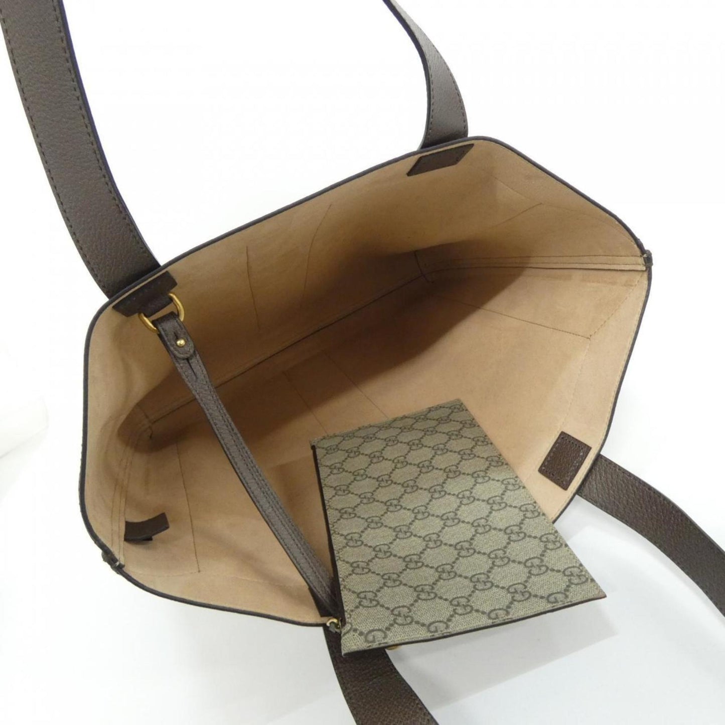 Gucci Beige Brown Canvas Handbag