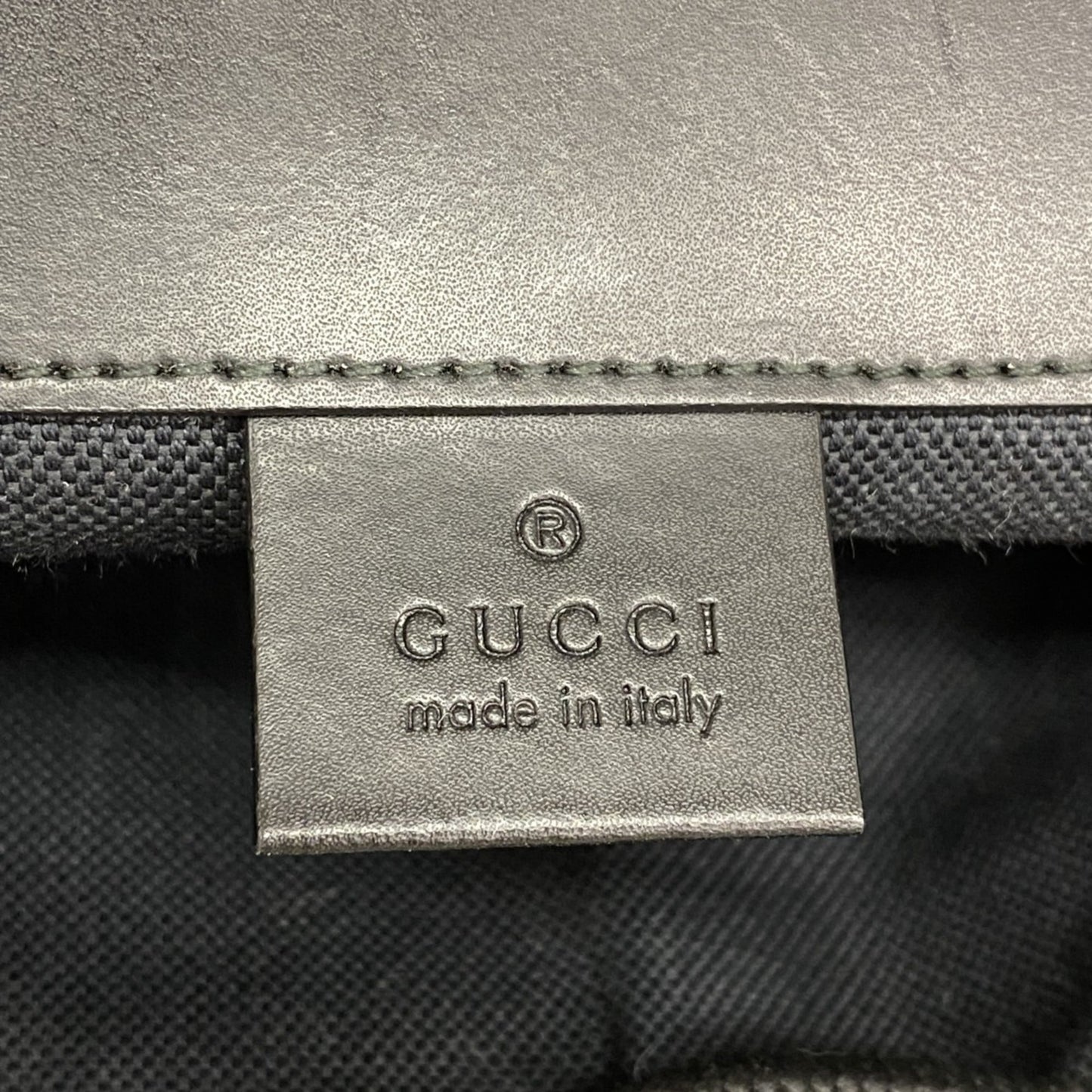 Gucci Black Pvc Backpack
