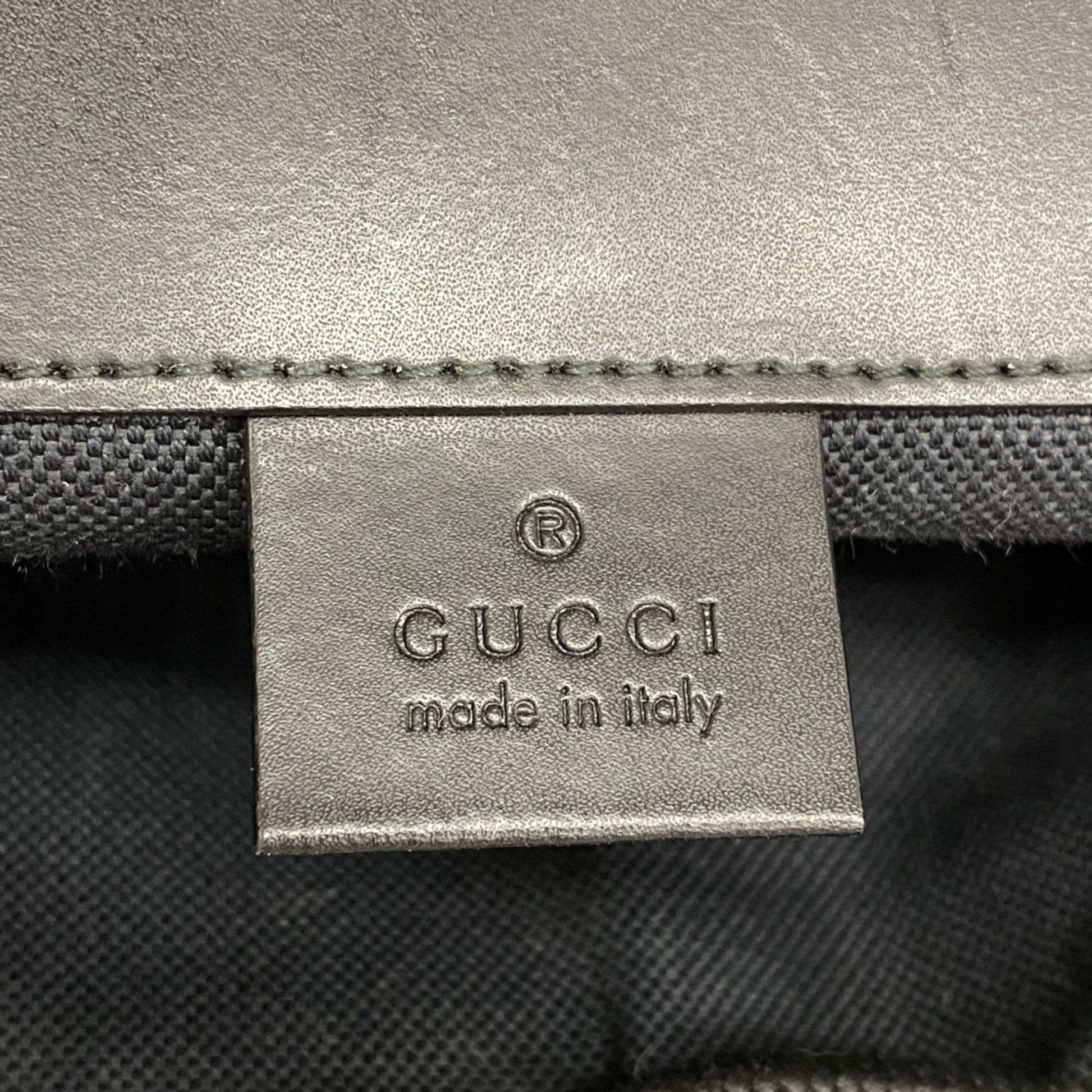 Gucci Black Pvc Backpack