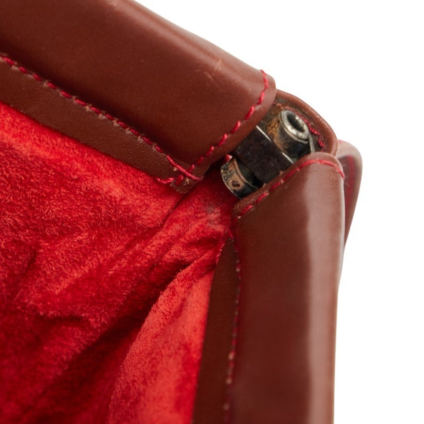 Gucci Red Brown Leather Shoulder Bag