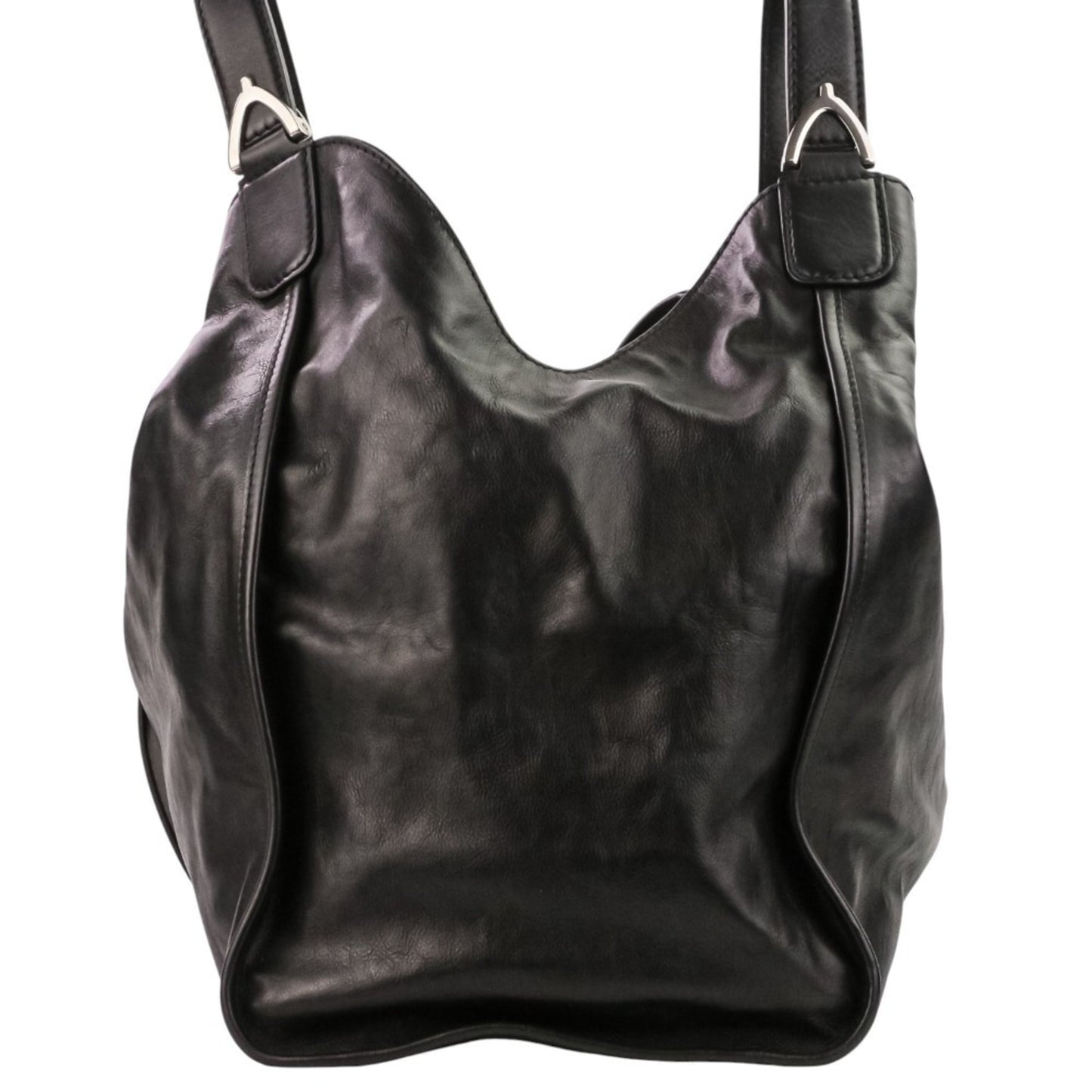 Gucci Black Leather Tote Bag