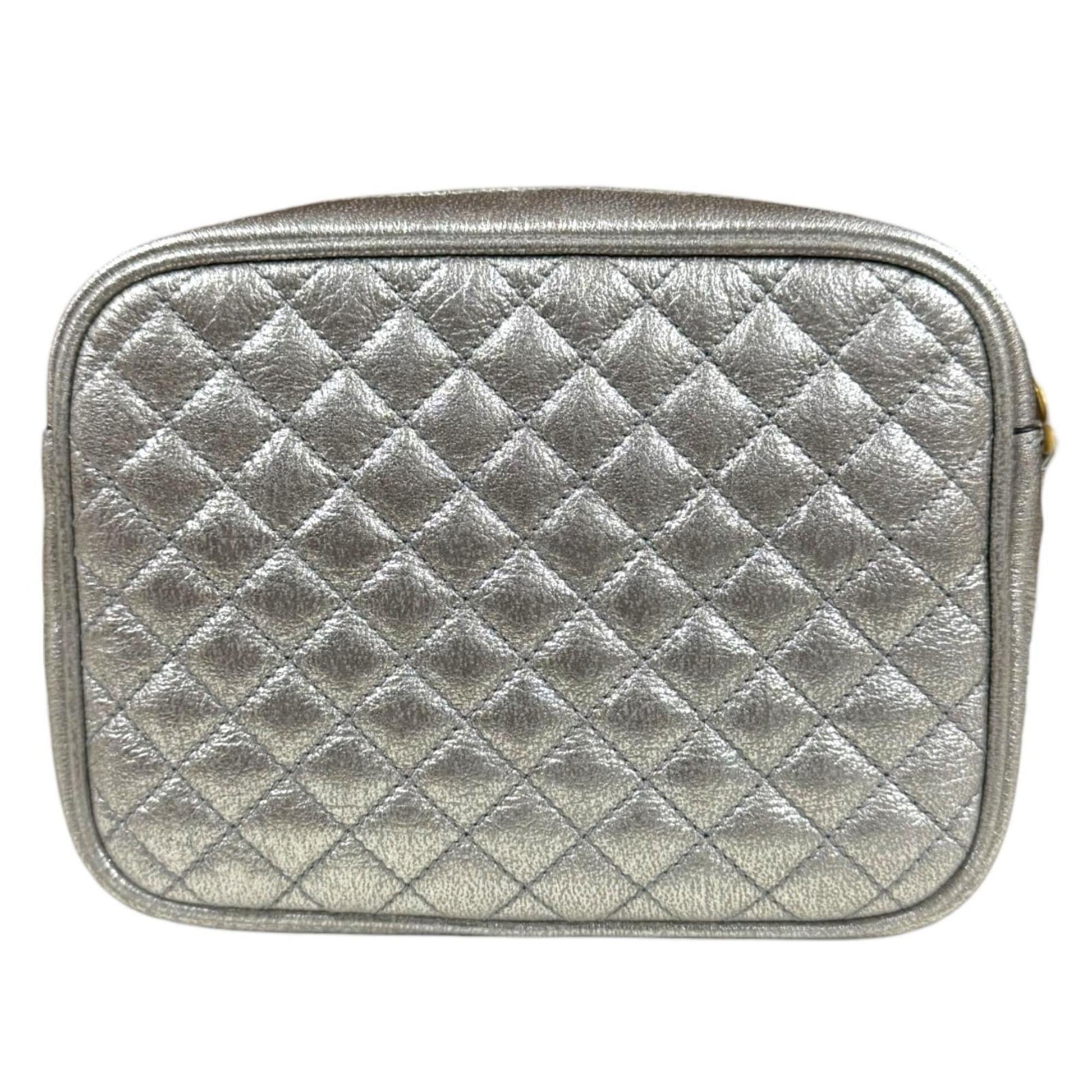 Gucci Silver Leather Shoulder Bag