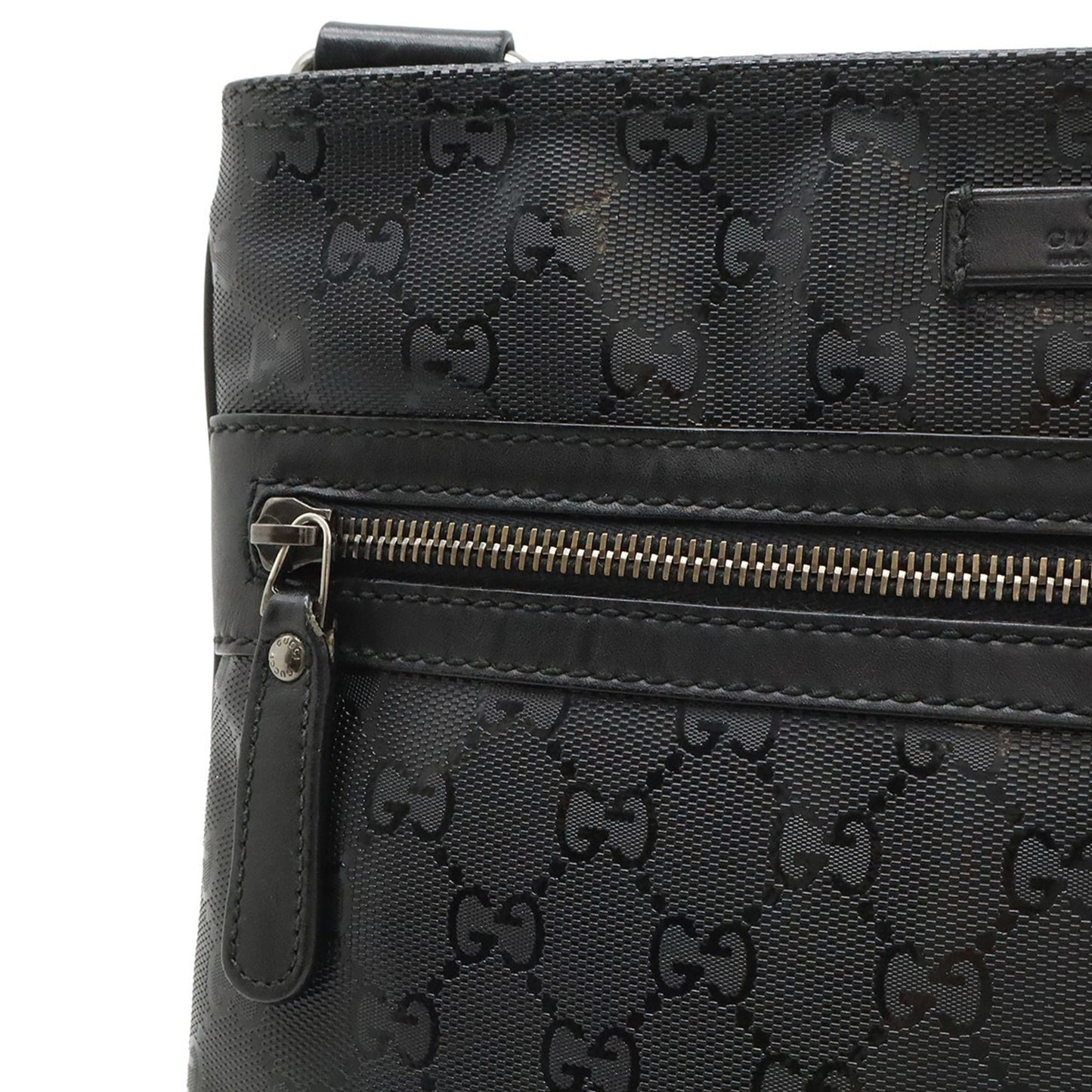 Gucci Black Pvc Leather Shoulder Bag