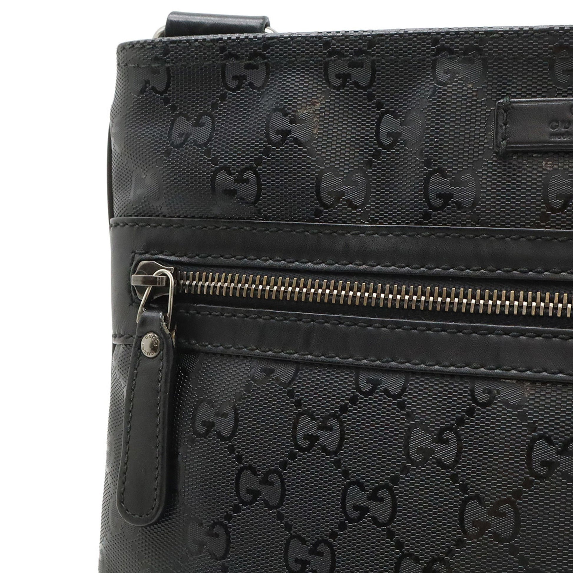 Gucci Black Pvc Leather Shoulder Bag