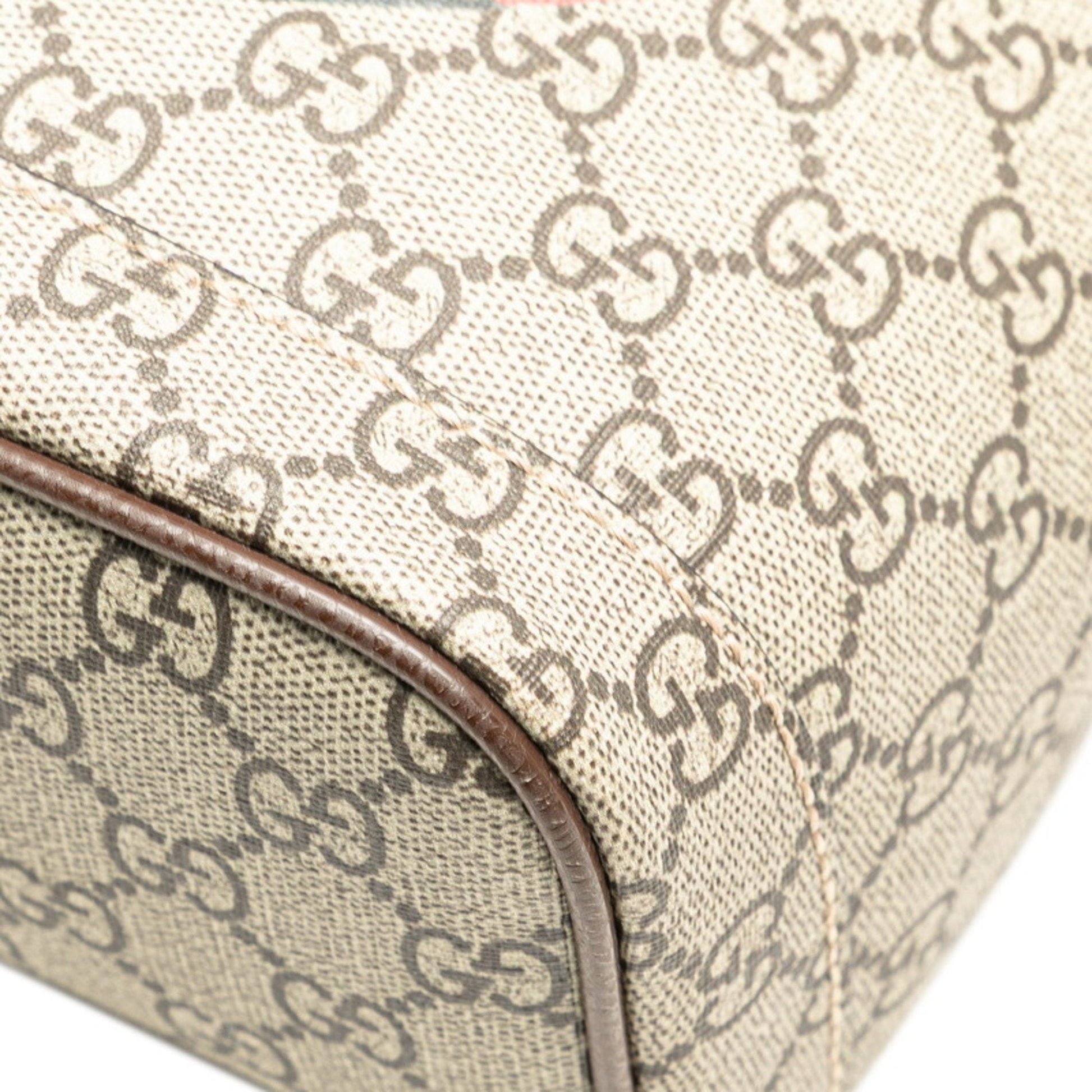 Gucci Beige Brown Multi-Color Pvc Leather Backpack