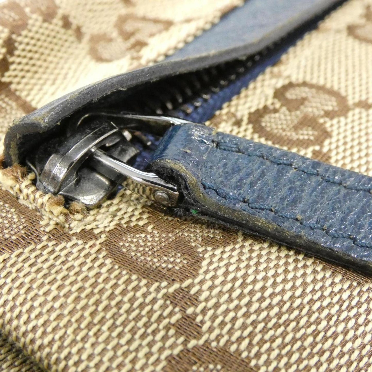 Gucci Beige Blue Orange Gg Canvas Fanny Pack