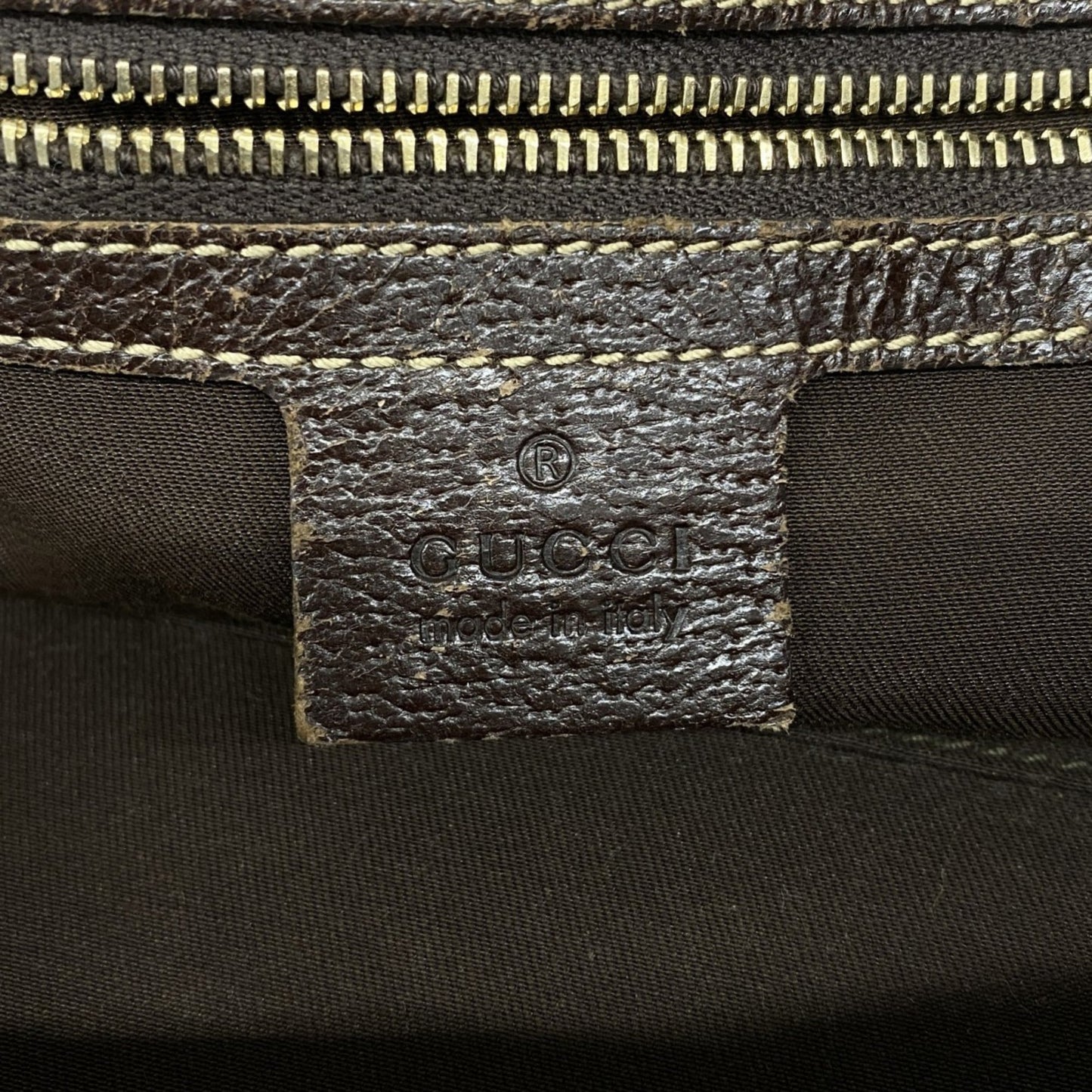 Gucci Brown Canvas Handbag