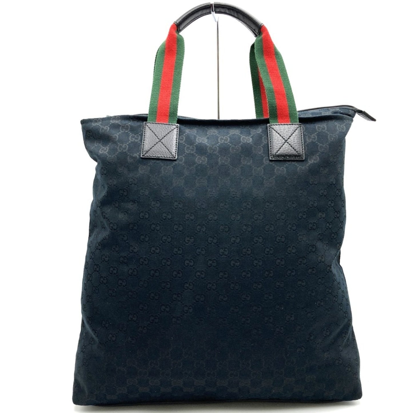 Gucci Sherry Line Black Gg Canvas Handbag