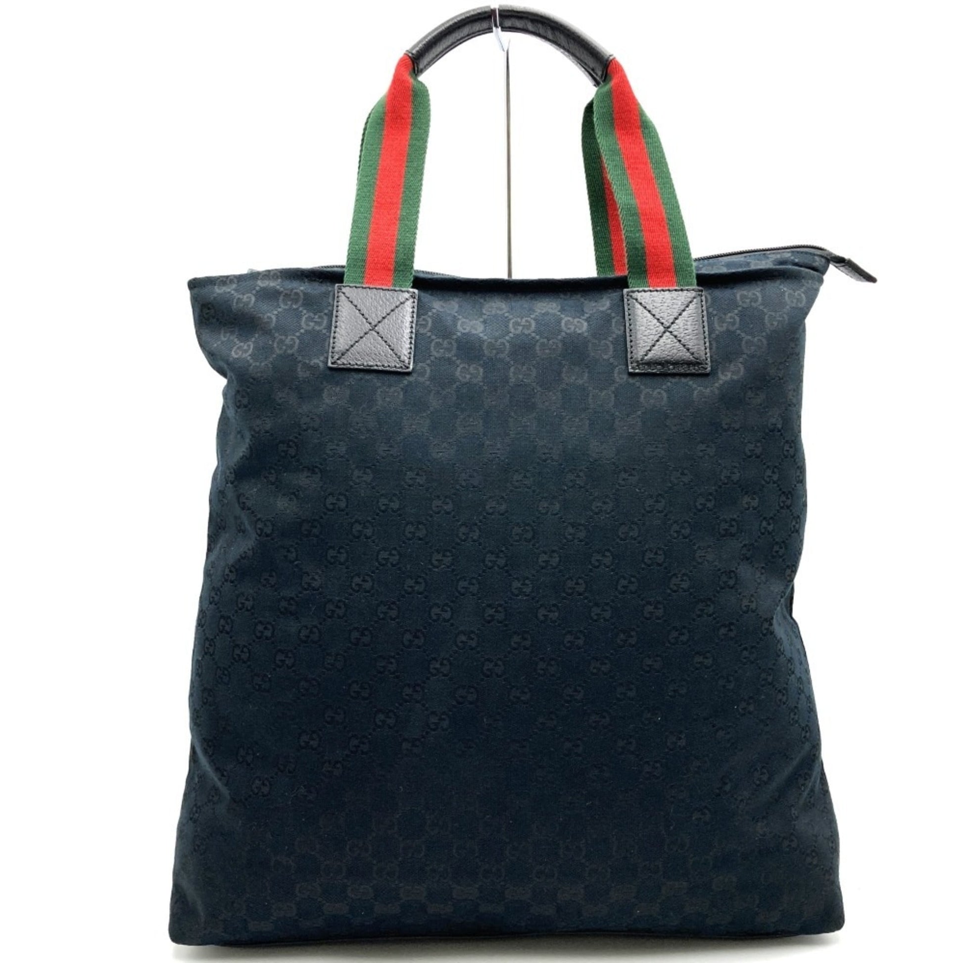 Gucci Sherry Line Black Gg Canvas Handbag