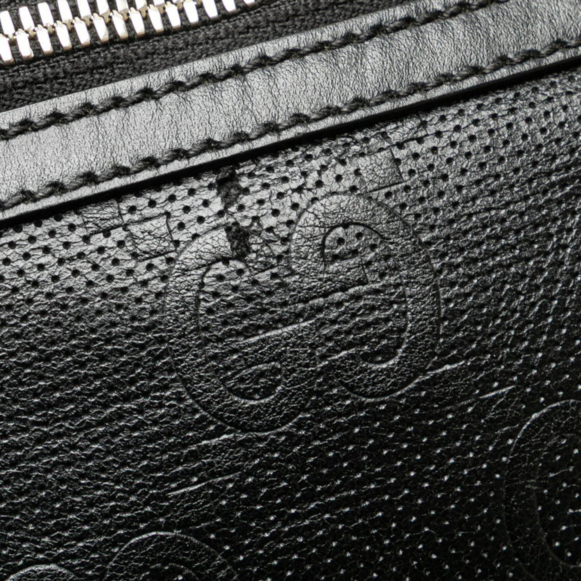 Gucci Black Leather Fanny Pack Sling Bag