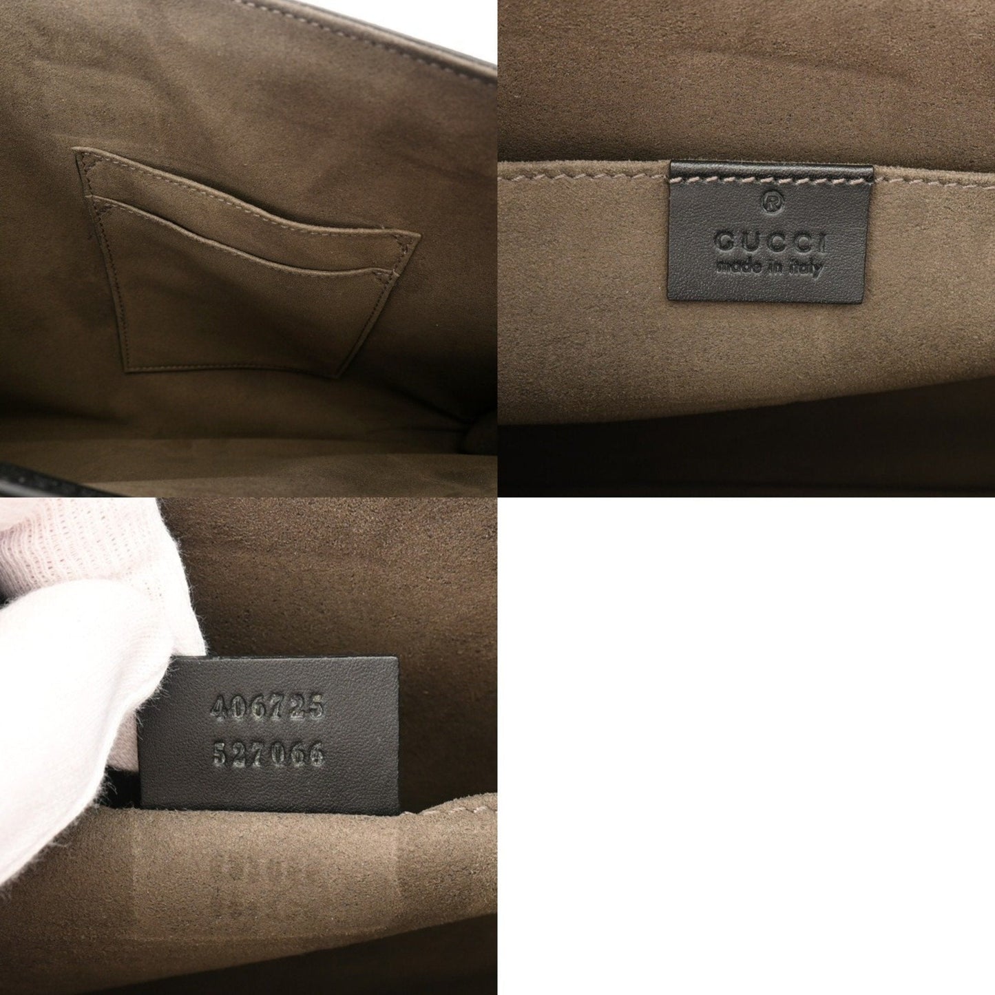 Gucci Beige Black Pvc Clutch Bag
