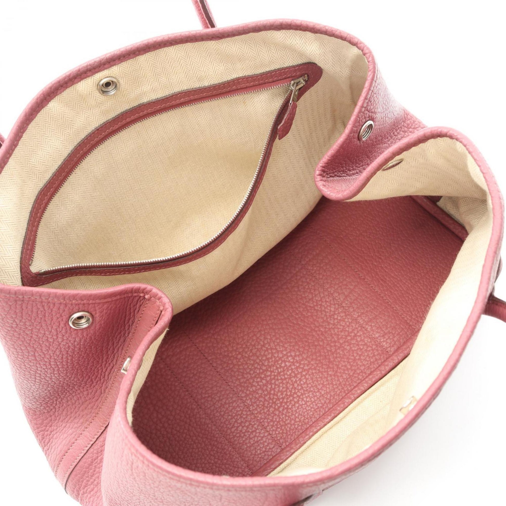 Hermes Negonda Tote Bag Leather Pink