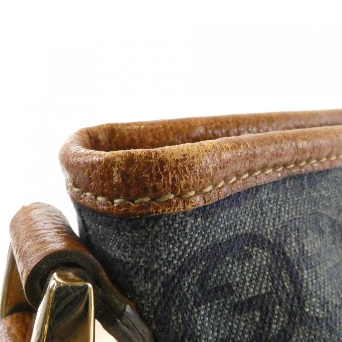 Gucci Dark Blue Canvas Shoulder Bag