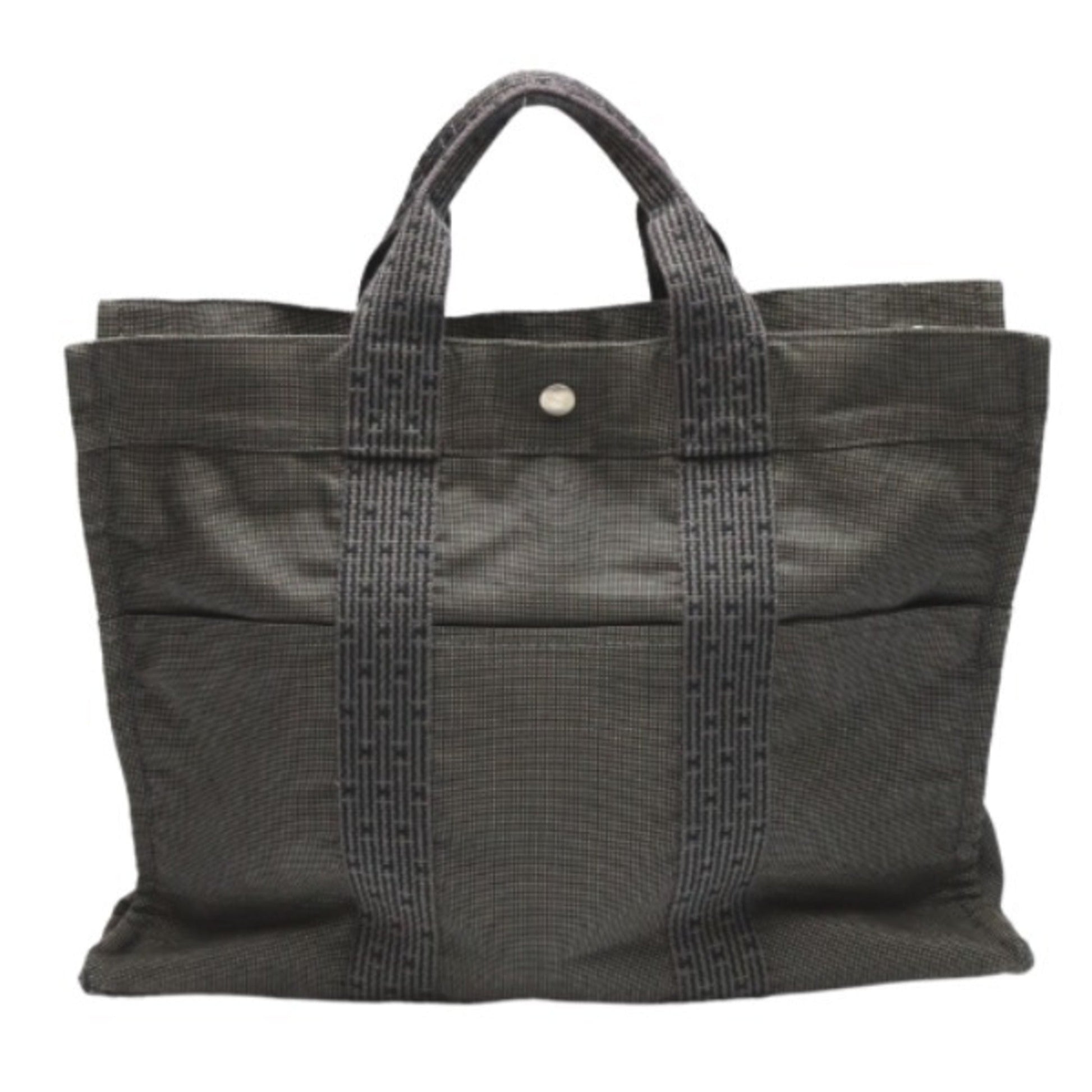 Hermes Tote Bag Canvas Gray Tote Bag 23