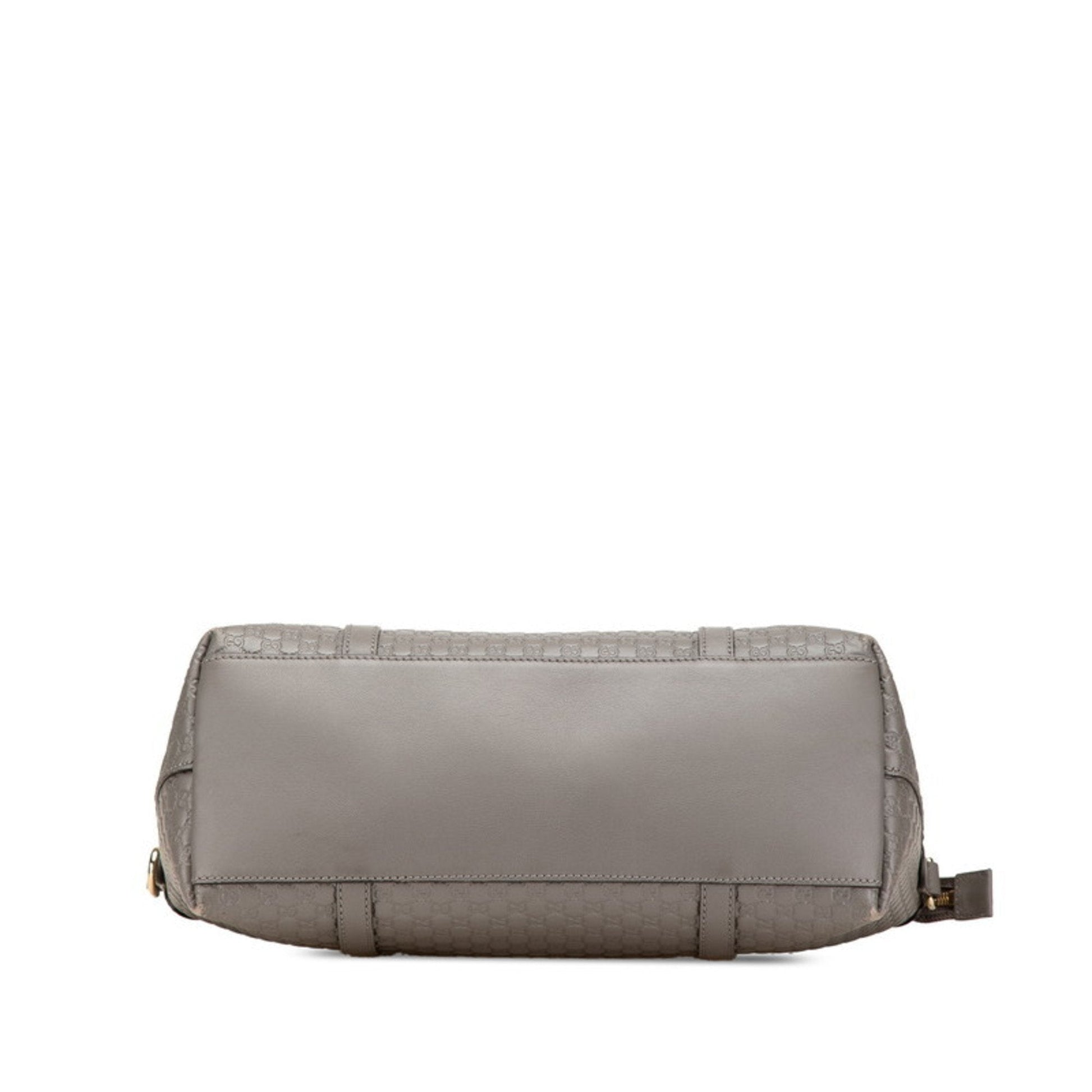Gucci Gray Leather Shoulder Bag Tote Bag