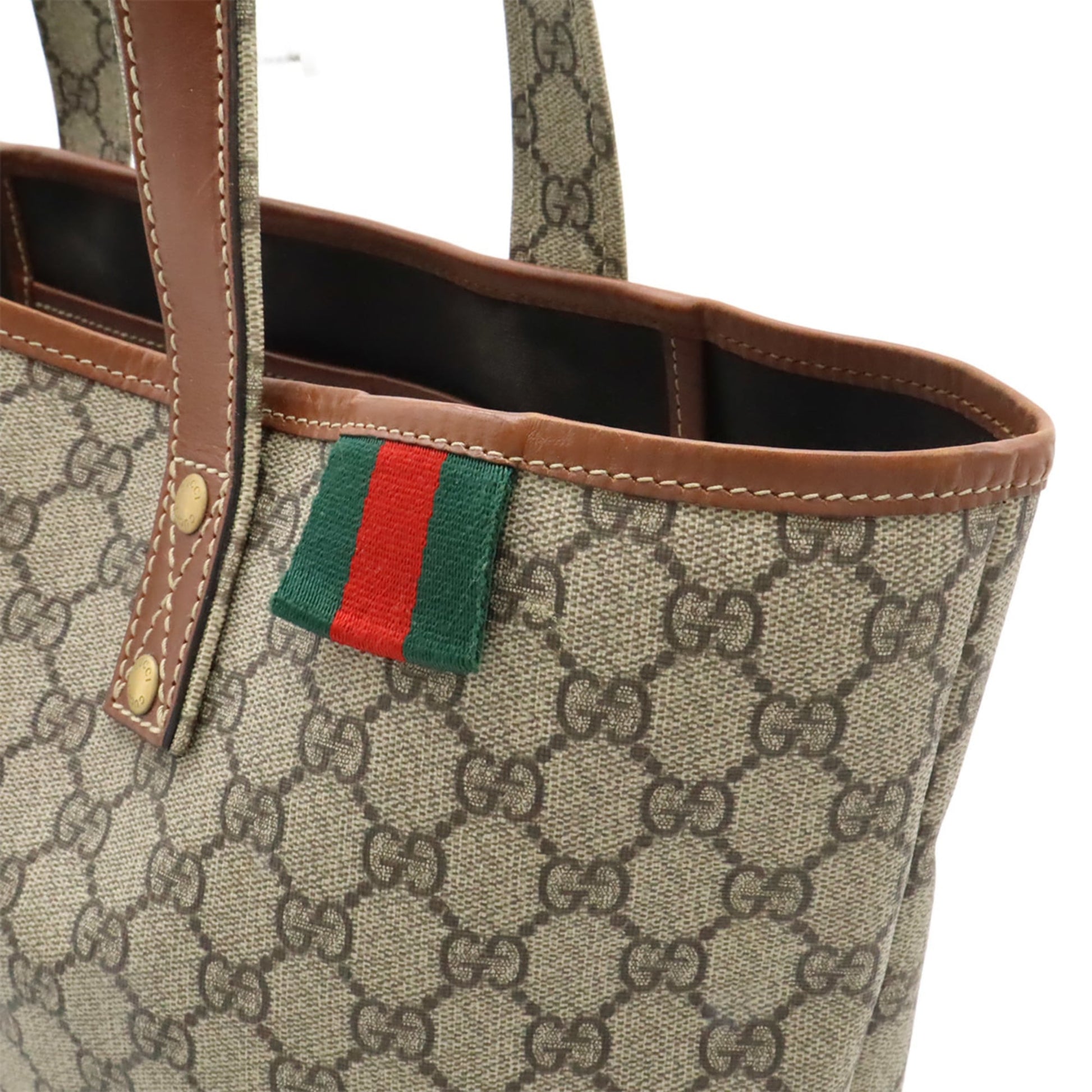 Gucci Beige Brown Gg Supreme Shoulder Bag Tote Bag